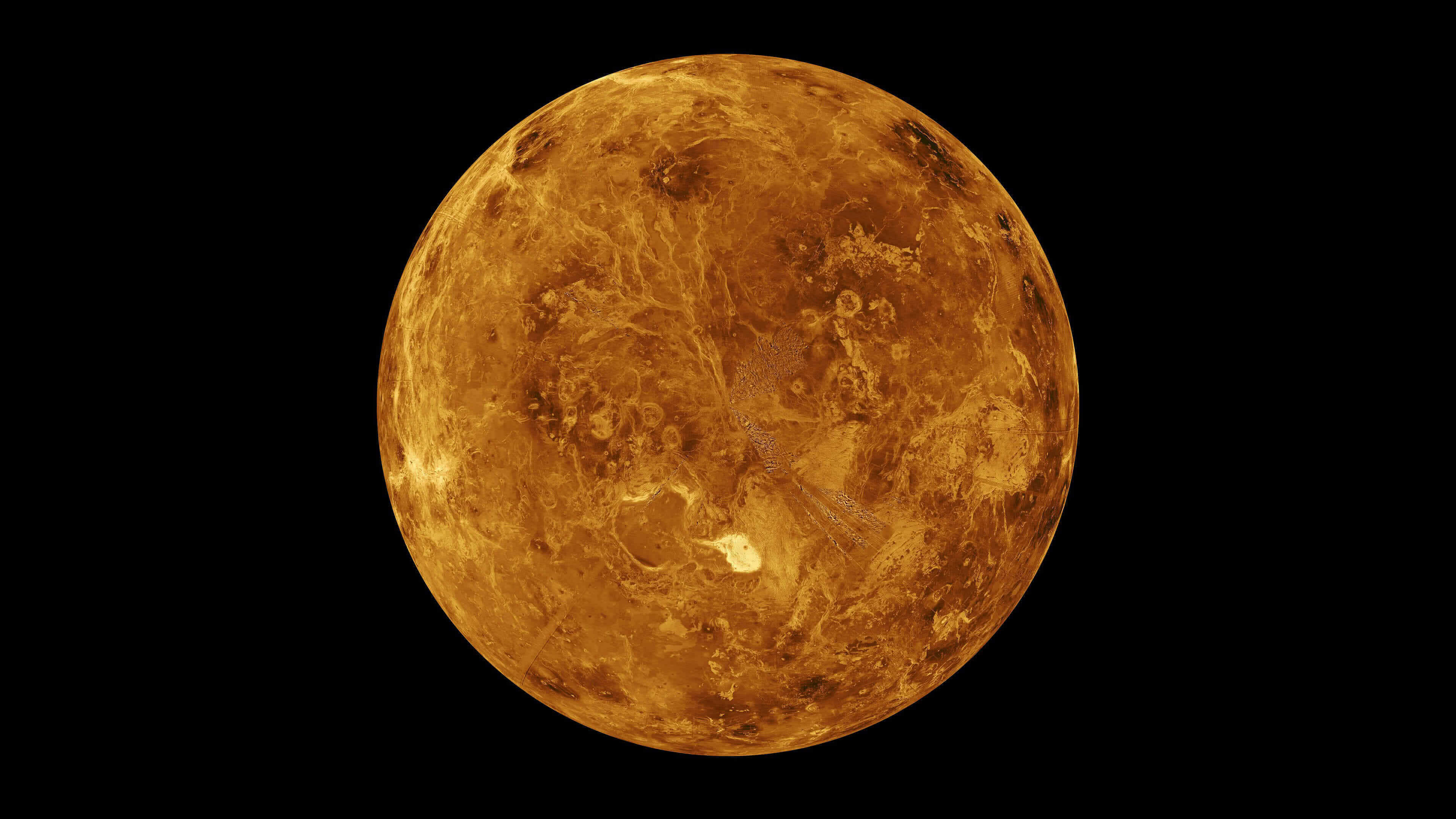 Venus: The second planet from the Sun, Galaxy, Universe, Cosmos. 3840x2160 4K Background.
