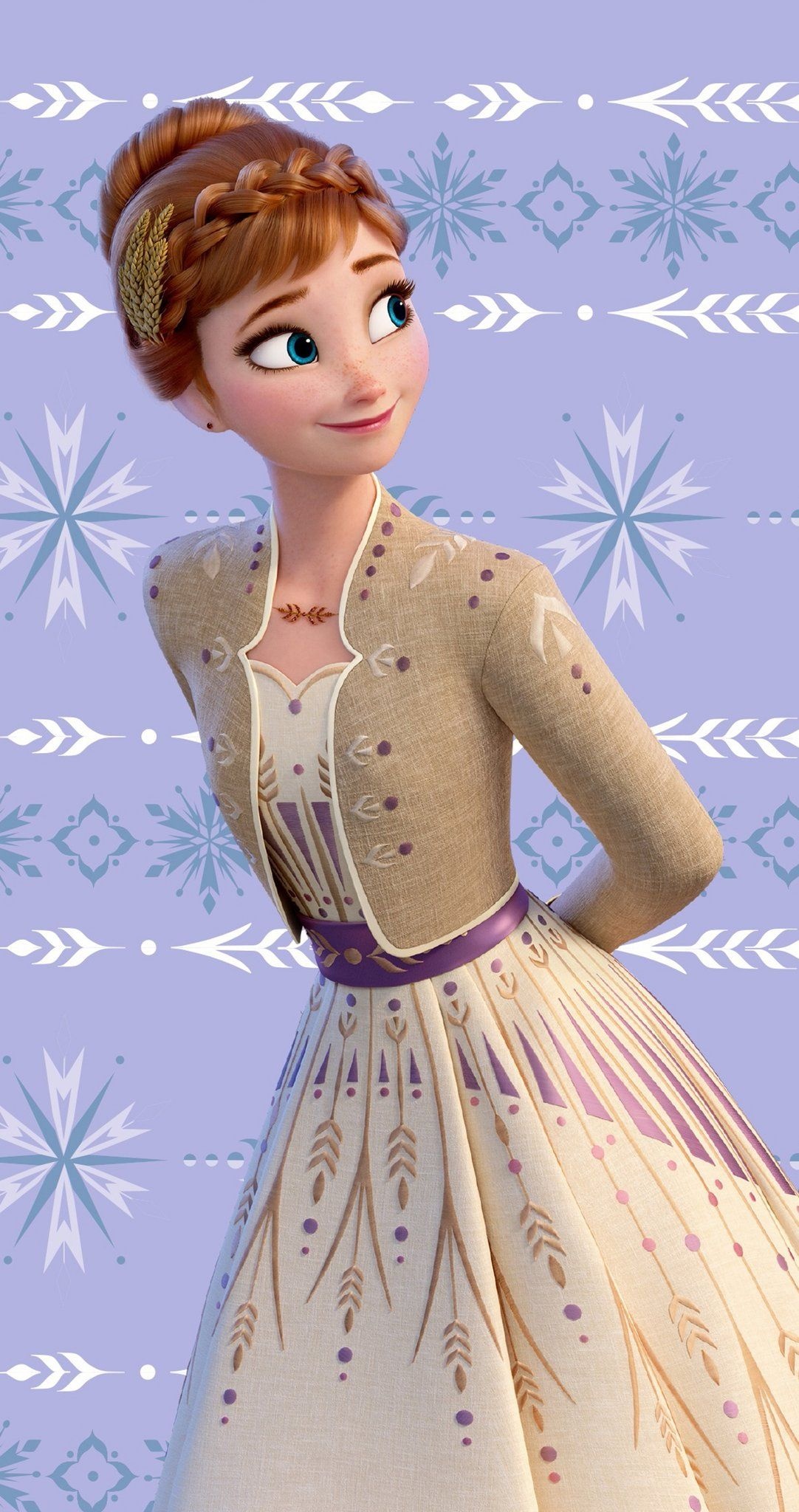 Queen Anna, Frozen Animation, Arendelle Kingdom, Frozen Disney, 1090x2050 HD Phone