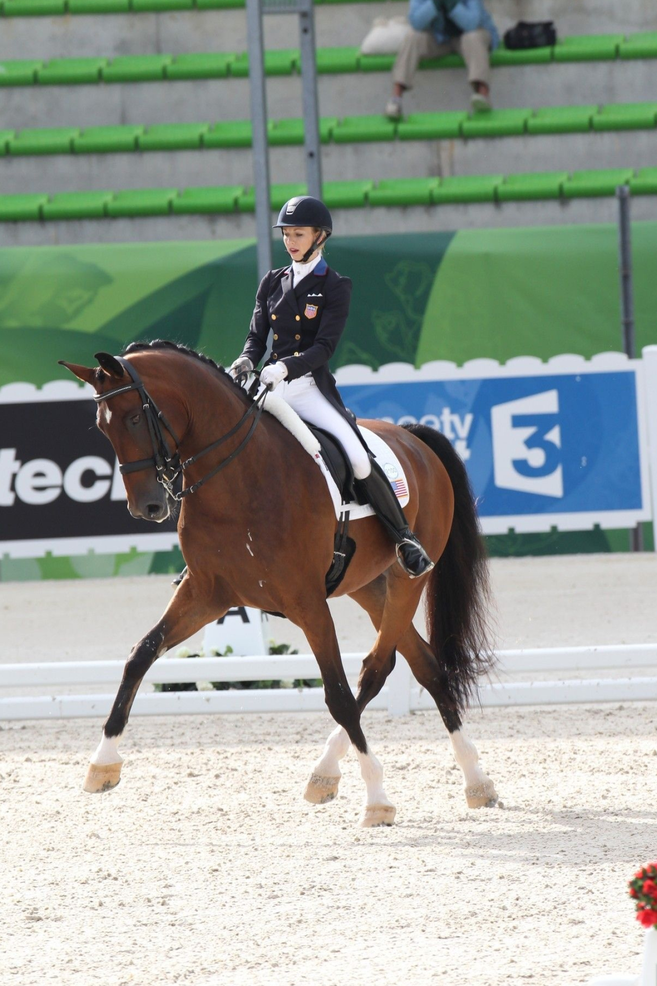 Dressage: USA rider Laura Graves and Verdades at their first championship, Grand Prix, the World Equestrian Games in Normandy, France. 1340x2000 HD Wallpaper.