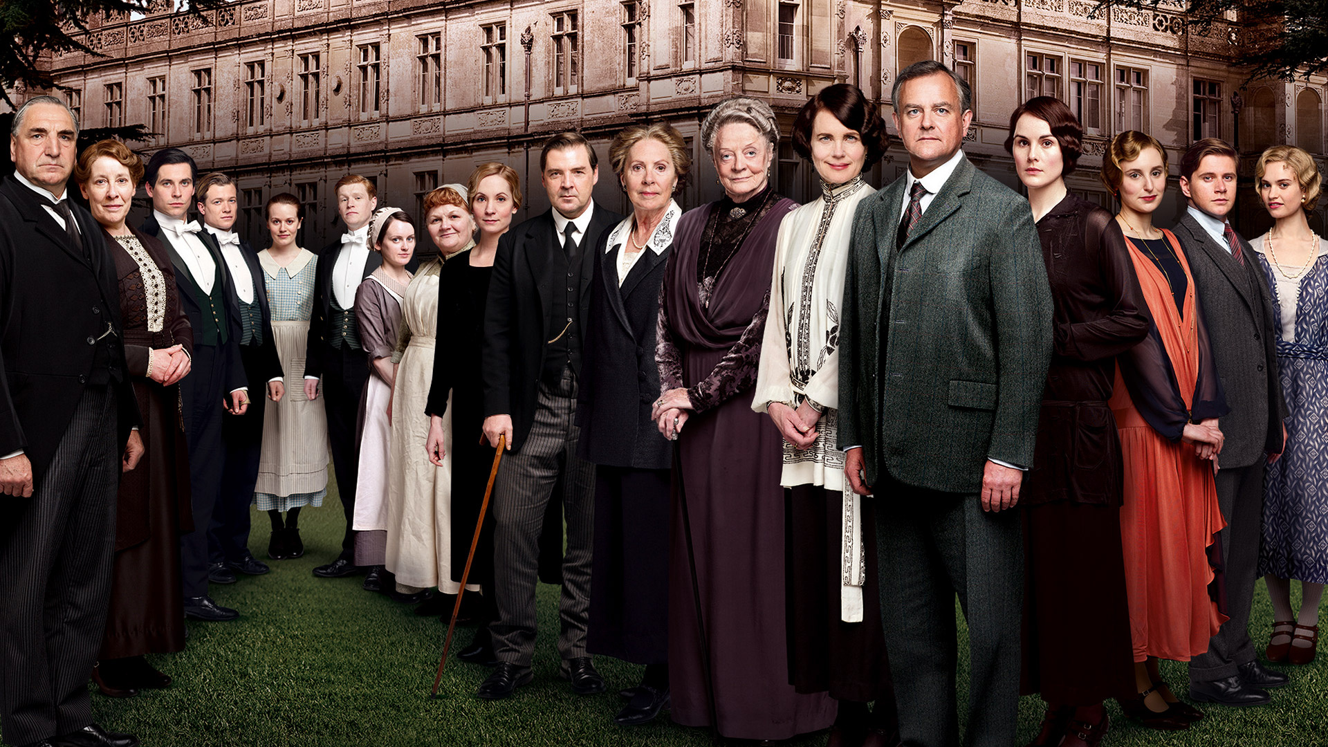 Downton Abbey: A New Era: The Crawleys, The Earl of Grantham and his family. 1920x1080 Full HD Background.