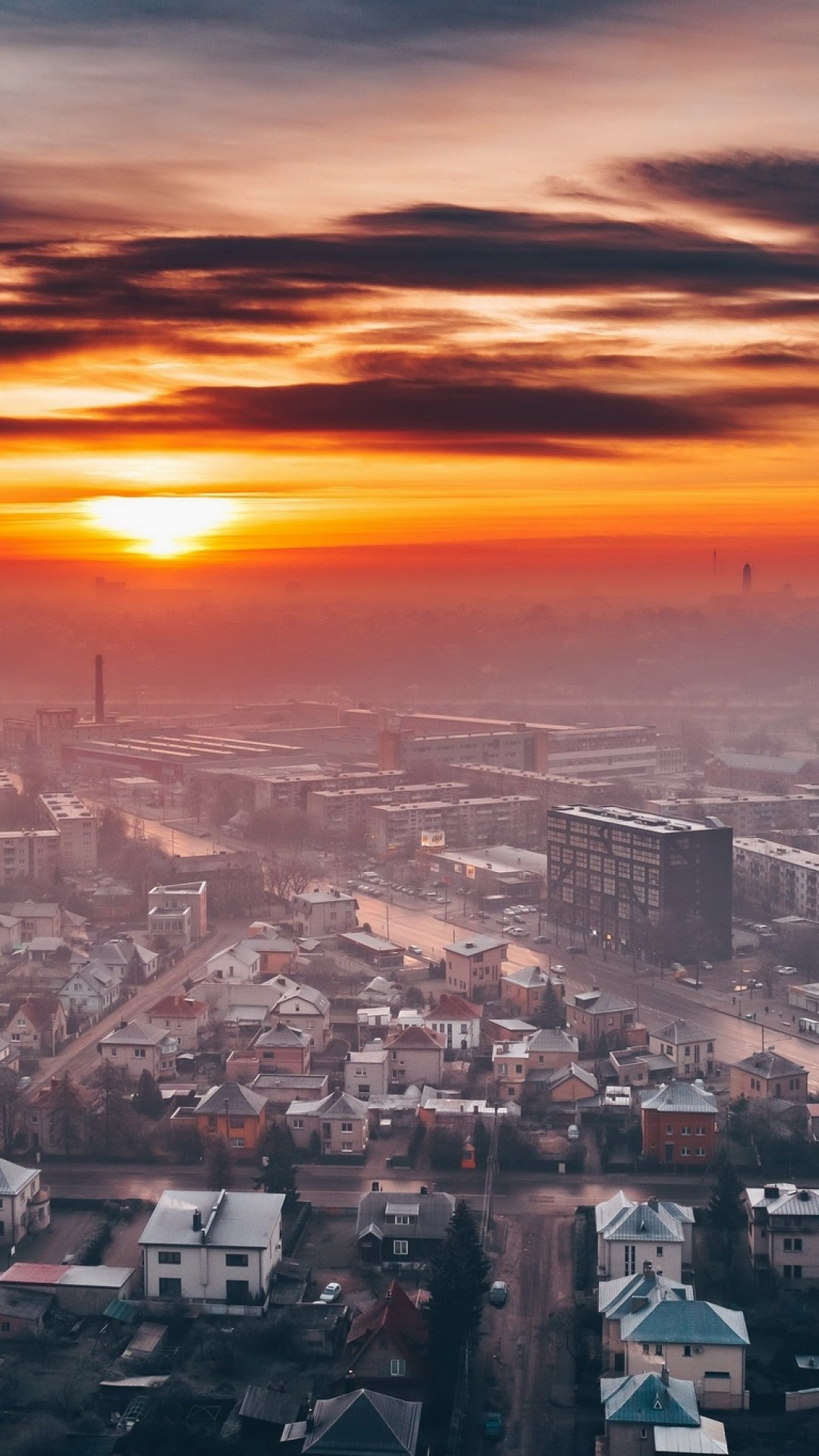 Lithuania travels, Kaunas sunset lithuania, Cityscape horizon sky, 1080x1920 Full HD Phone