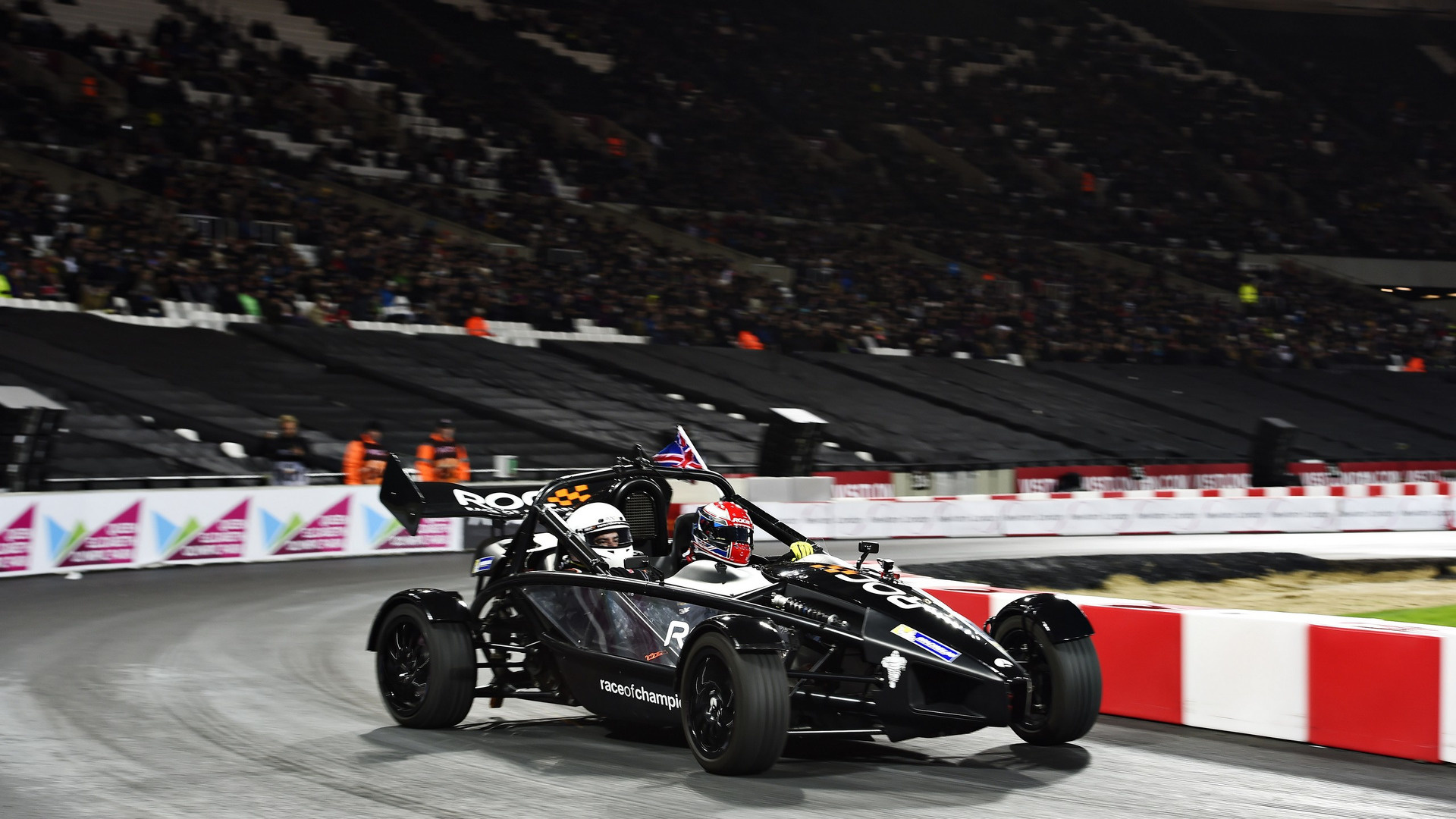 Race of Champions (ROC): London Stadium, Stratford, The ROC Nations Cup, Team England 1. 1920x1080 Full HD Background.