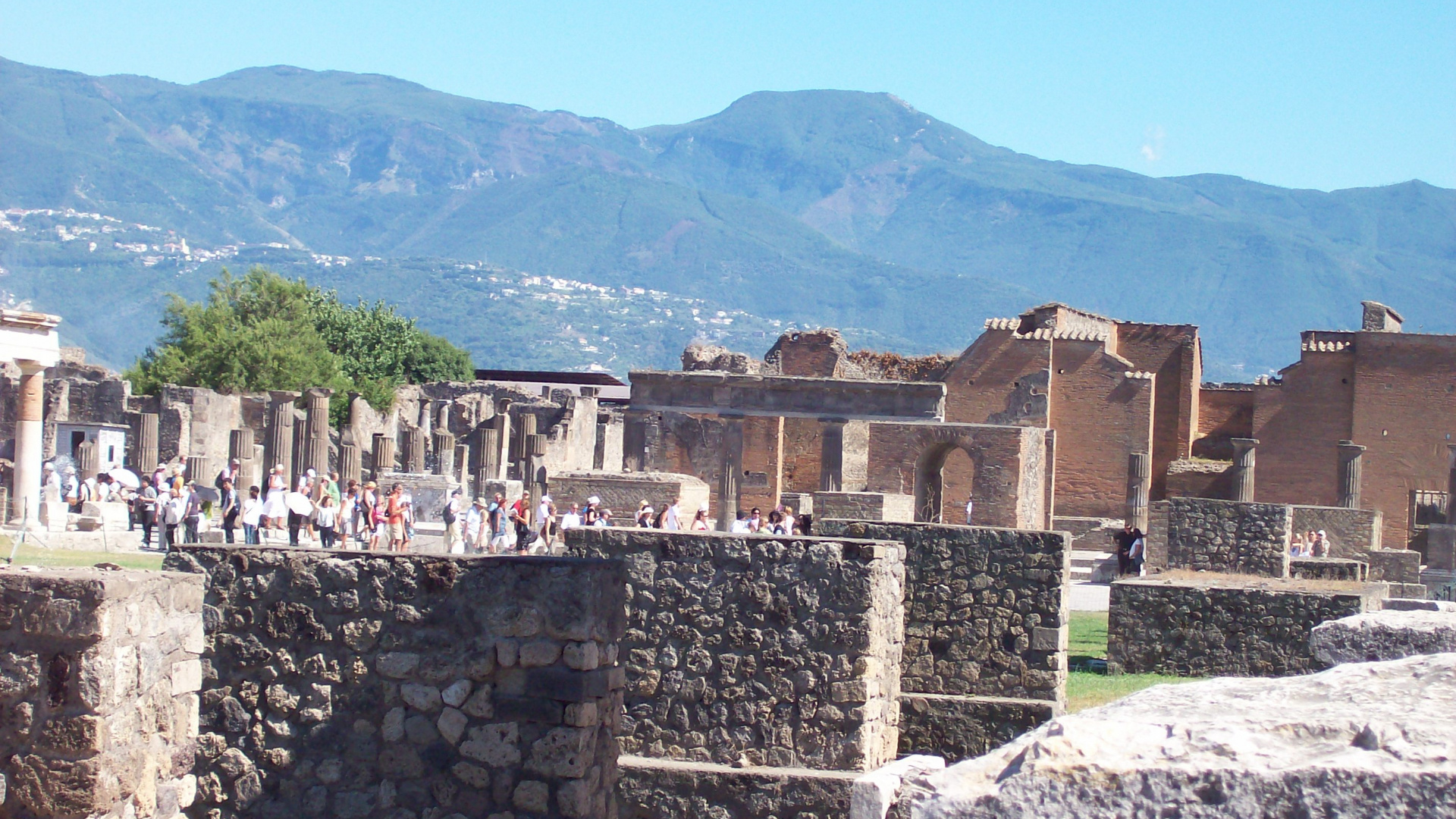 Der Vesuv mit Blick auf Pompeji, 1920x1080 Full HD Desktop