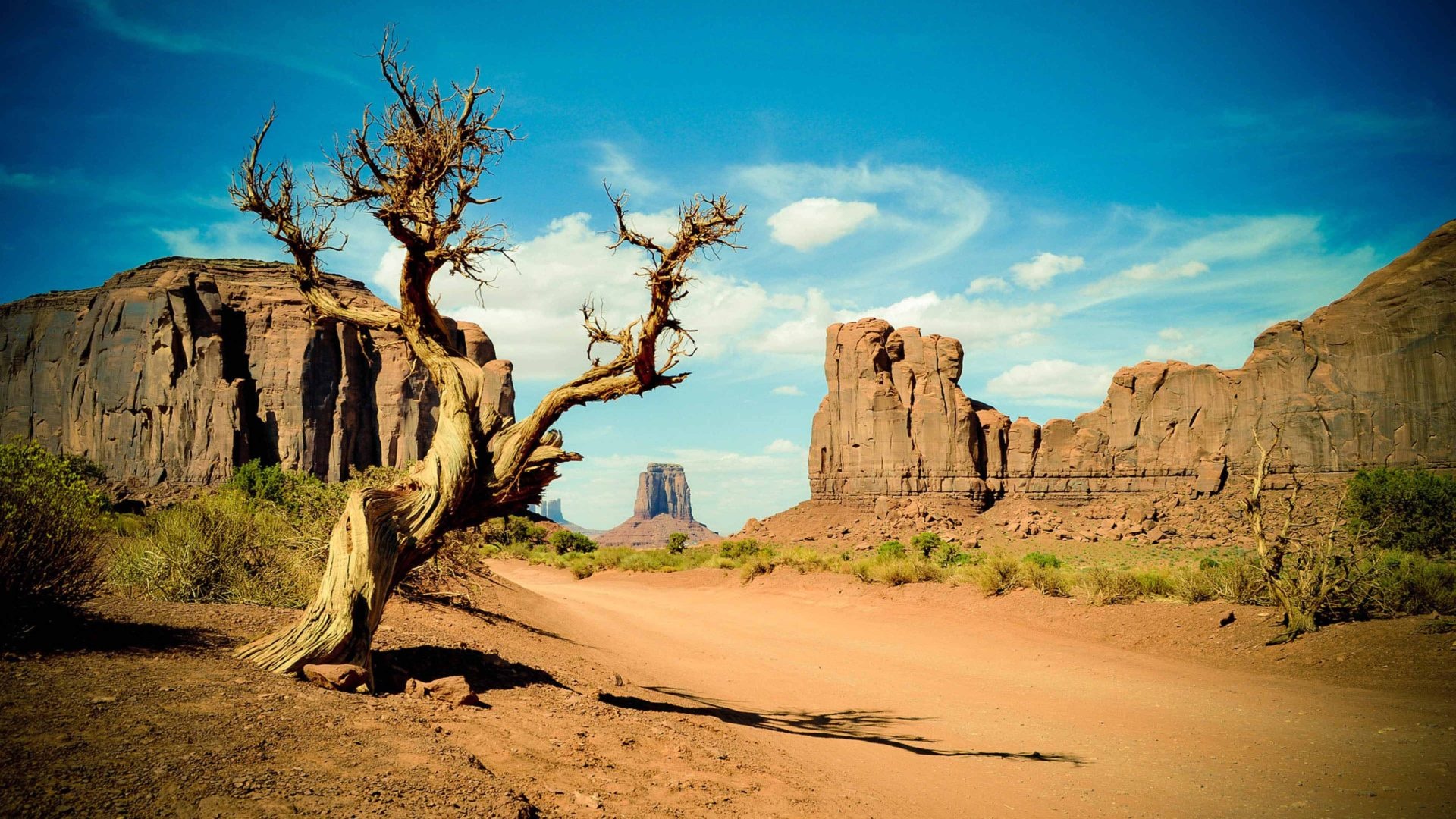 Monument Valley, Arizona desert, Navajo region, Utah, 1920x1080 Full HD Desktop