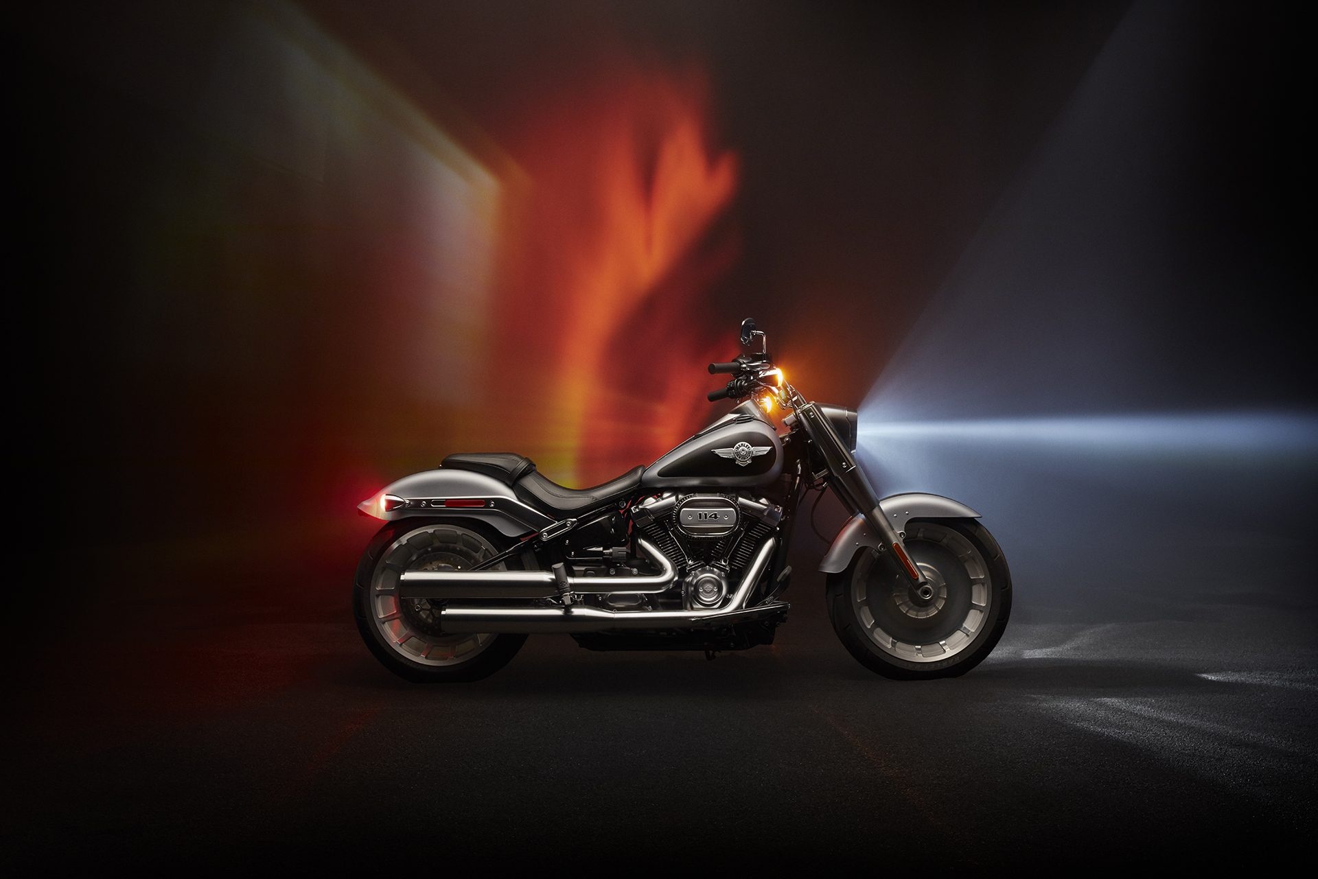 Harley-Davidson Fat Boy 114, Thunderbike marvel, 2020 model, American muscle, 1920x1290 HD Desktop
