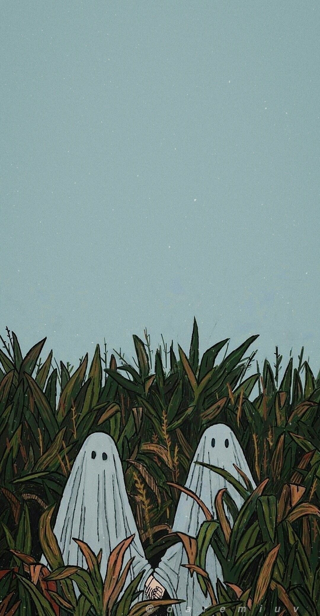 Two ghost wallpaper, Ethereal spirits, Hauntingly beautiful, Supernatural allure, 1080x2080 HD Phone