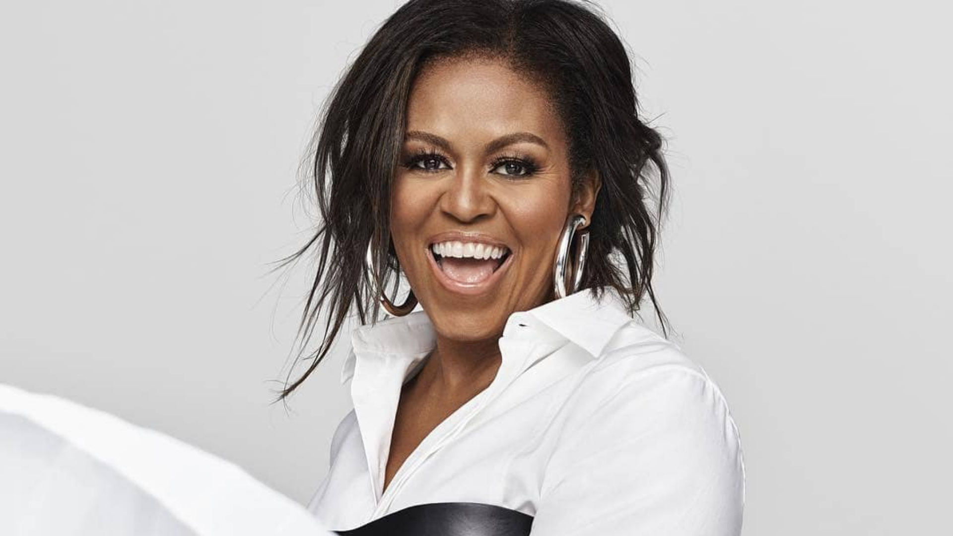 Michelle Obama: Obama's memoir, Becoming, the best-selling book of 2018. 1920x1080 Full HD Background.
