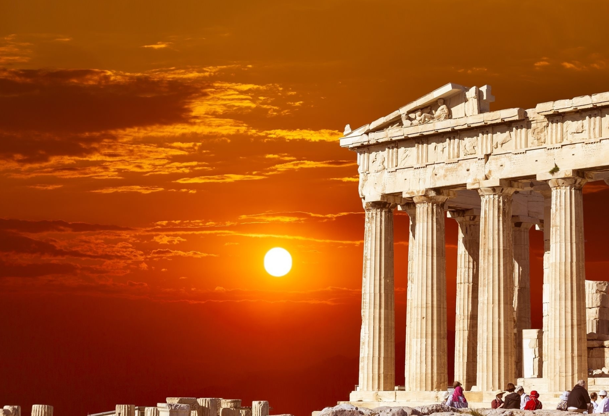 Parthenon, Greece, Sunsets, Views, 2050x1400 HD Desktop
