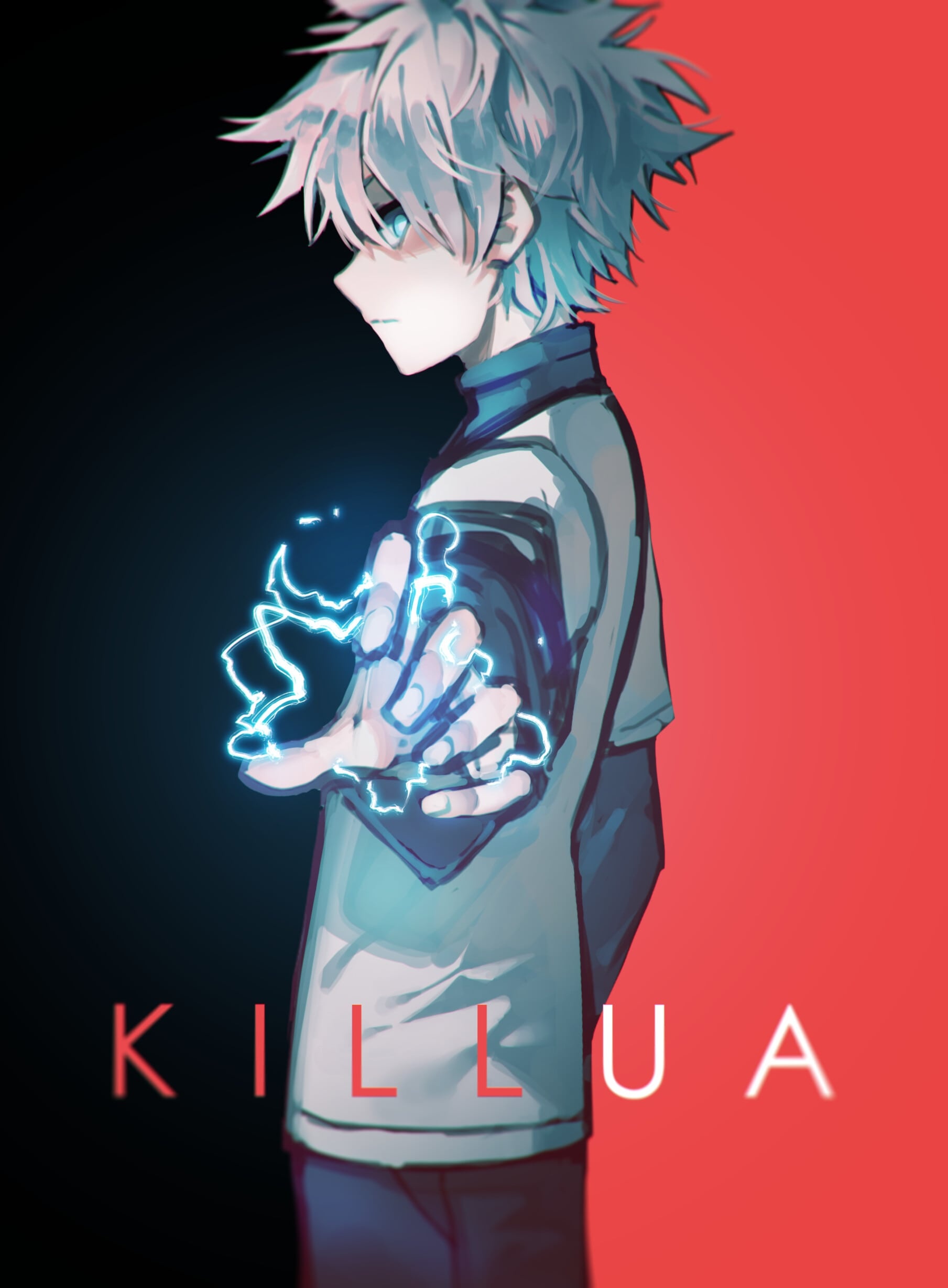 Killua, Anime character, Powerful aura, Unstoppable determination, 1810x2460 HD Handy
