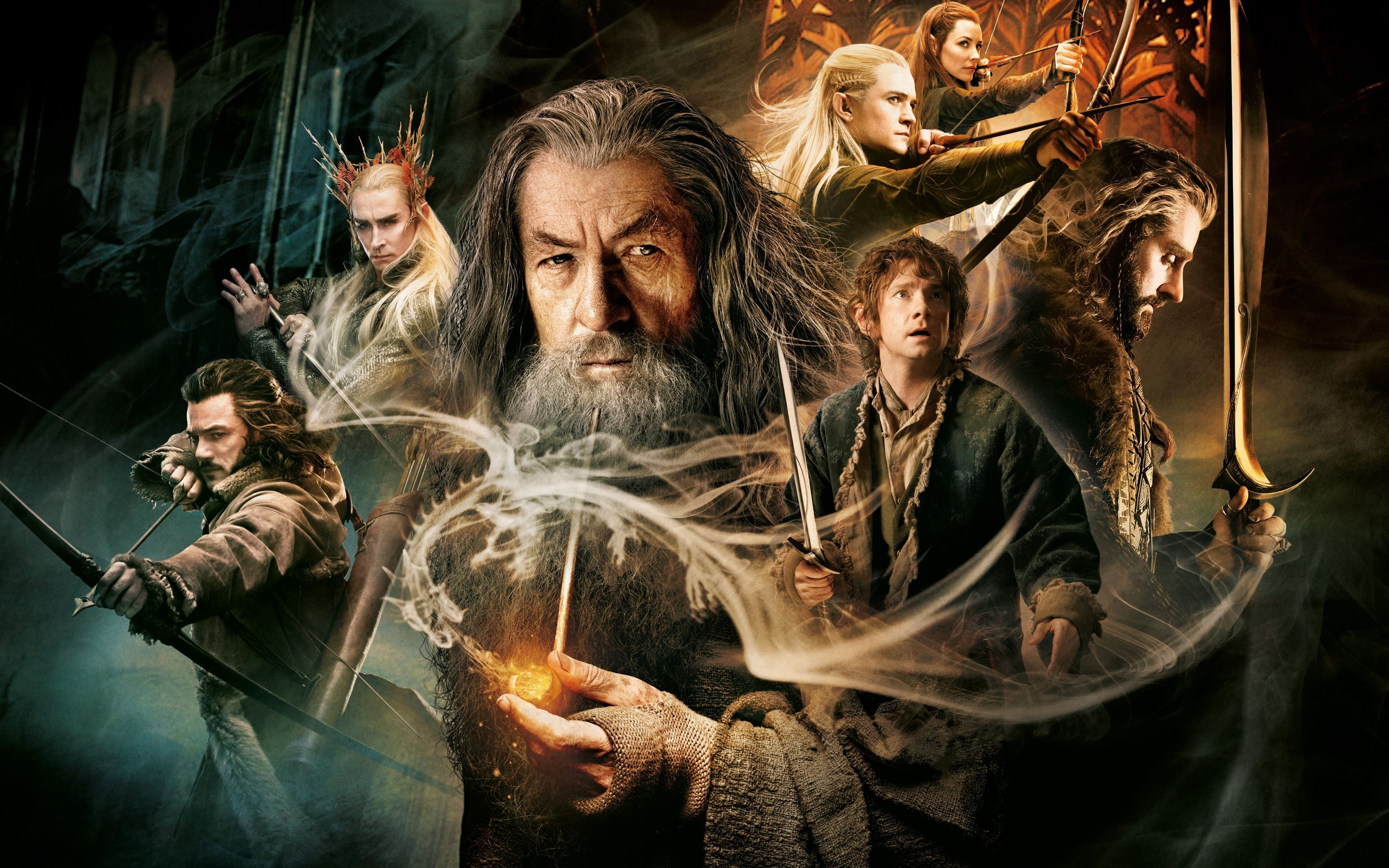 An Unexpected Journey, Hobbits wallpaper, Middle-earth beauty, LotR fan art, 2880x1800 HD Desktop