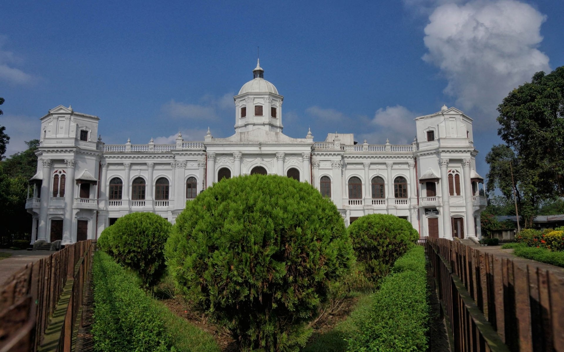 Bangladesh: Tajhat Palace, Situated six km south-east of the city of Rangpur. 1920x1200 HD Background.