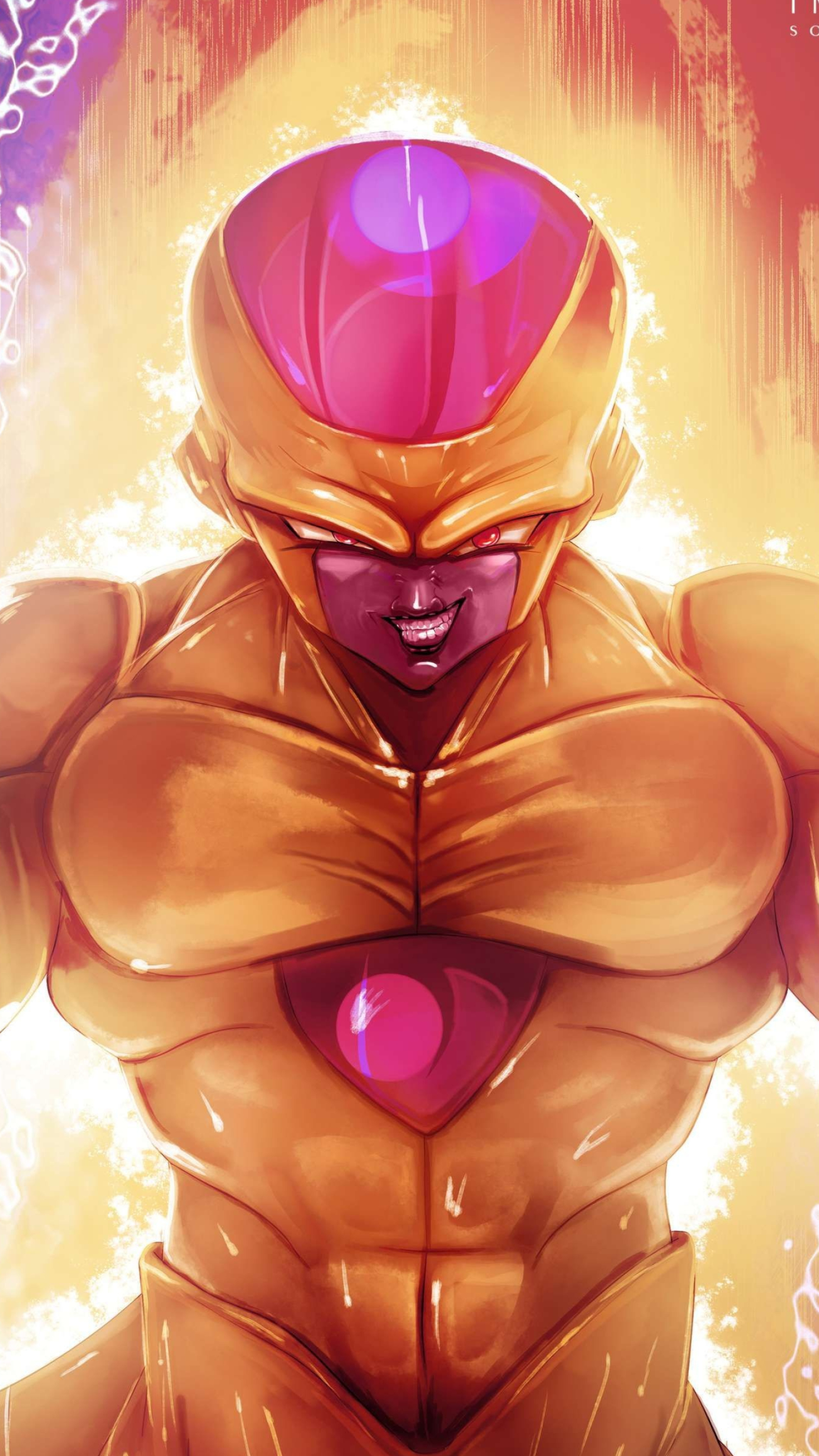Golden Frieza: Iconic villain, Dragon Ball franchise, Antagonist, Emperor of parts of Universe 7, Fan art, DB. 1670x2970 HD Background.
