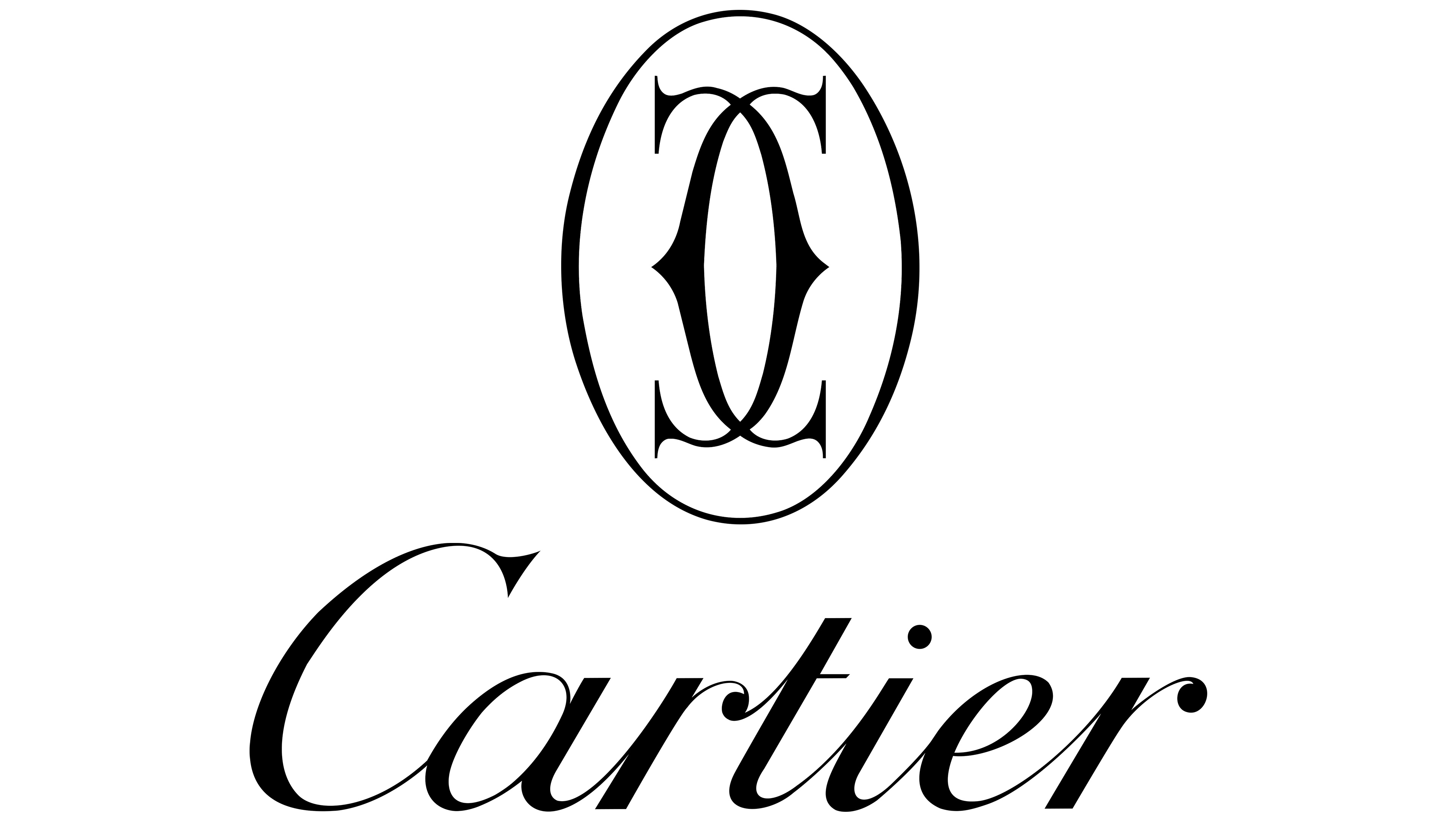 Cartier: Prestigious jewelry manufacturer, Original logotype, Created in 1847. 3840x2160 4K Background.