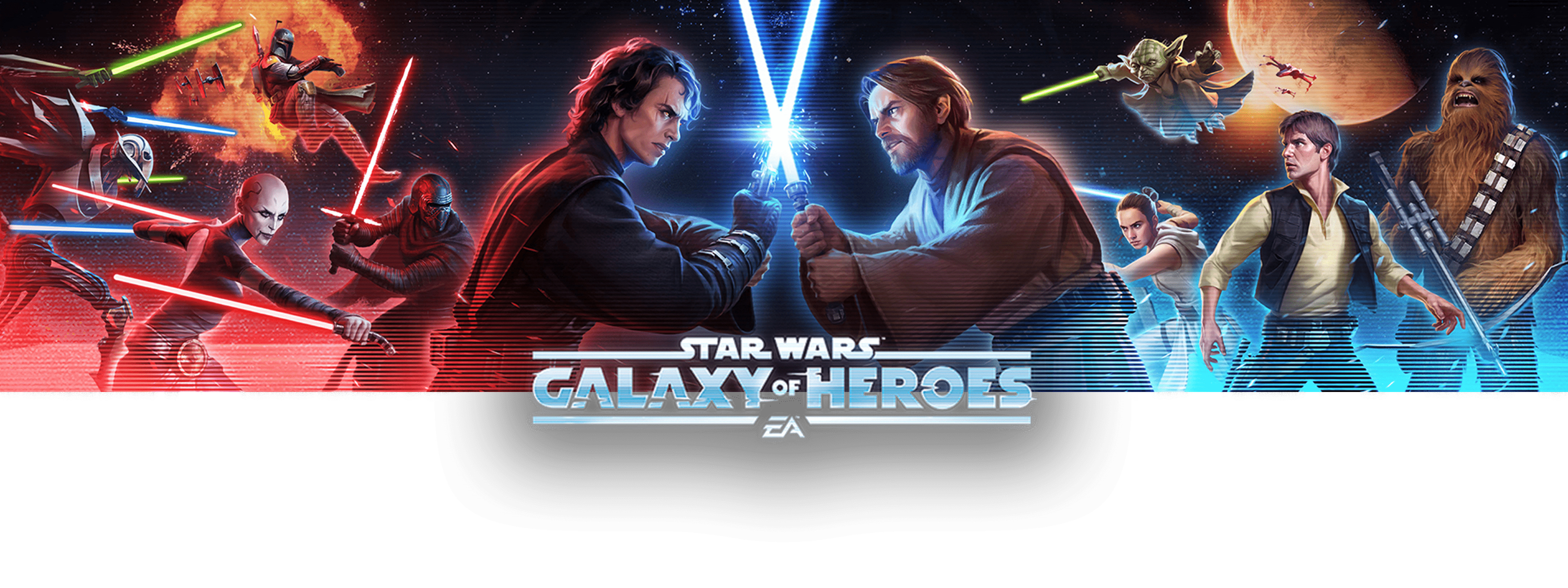 Star Wars: Galaxy of Heroes, Free mobile game, EA official site, Engaging gameplay, 3840x1440 Dual Screen Desktop