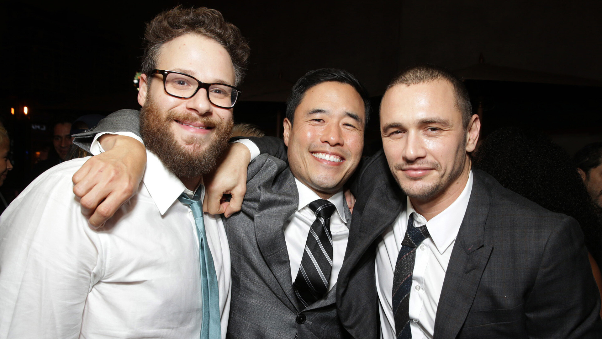 Randall Park: Director Seth Rogen, James Franco, Columbia Pictures World Premiere, "The Interview", 2014, Los Angeles. 1920x1080 Full HD Wallpaper.