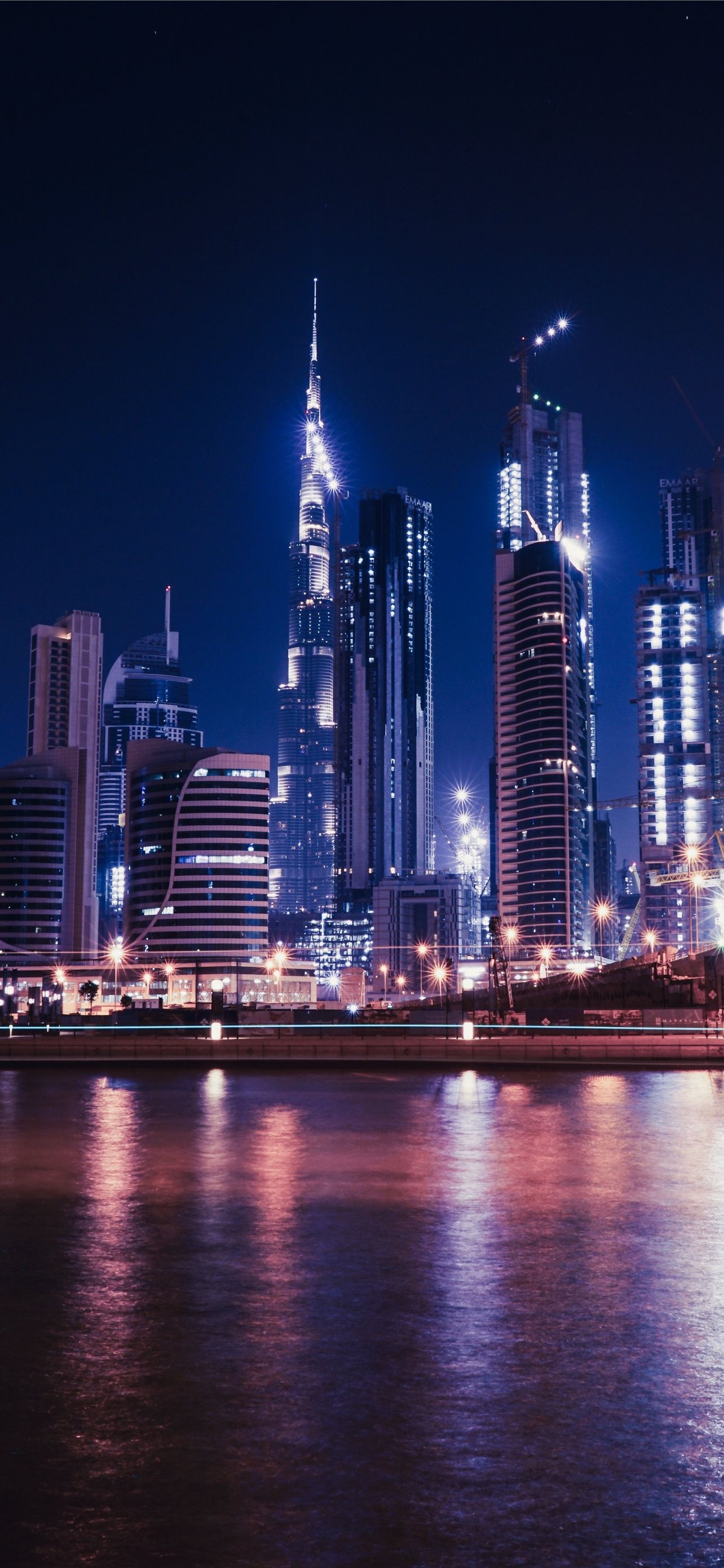 Dubai Skyline, Travels, United Arab Emirates, iPhone wallpapers, 1290x2780 HD Phone