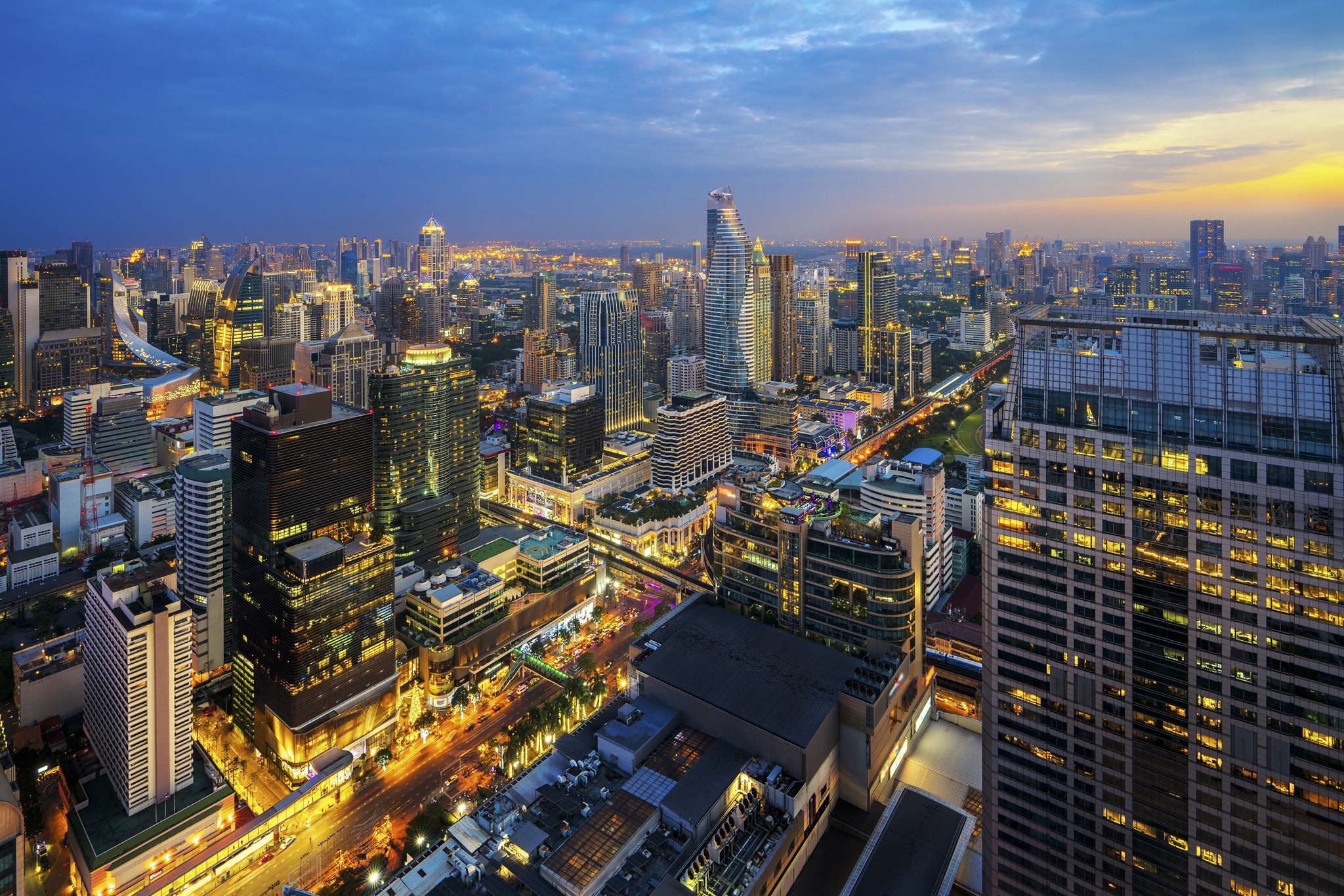 Bangkok skyline, HD wallpapers, Hintergrnde, 2050x1370 HD Desktop