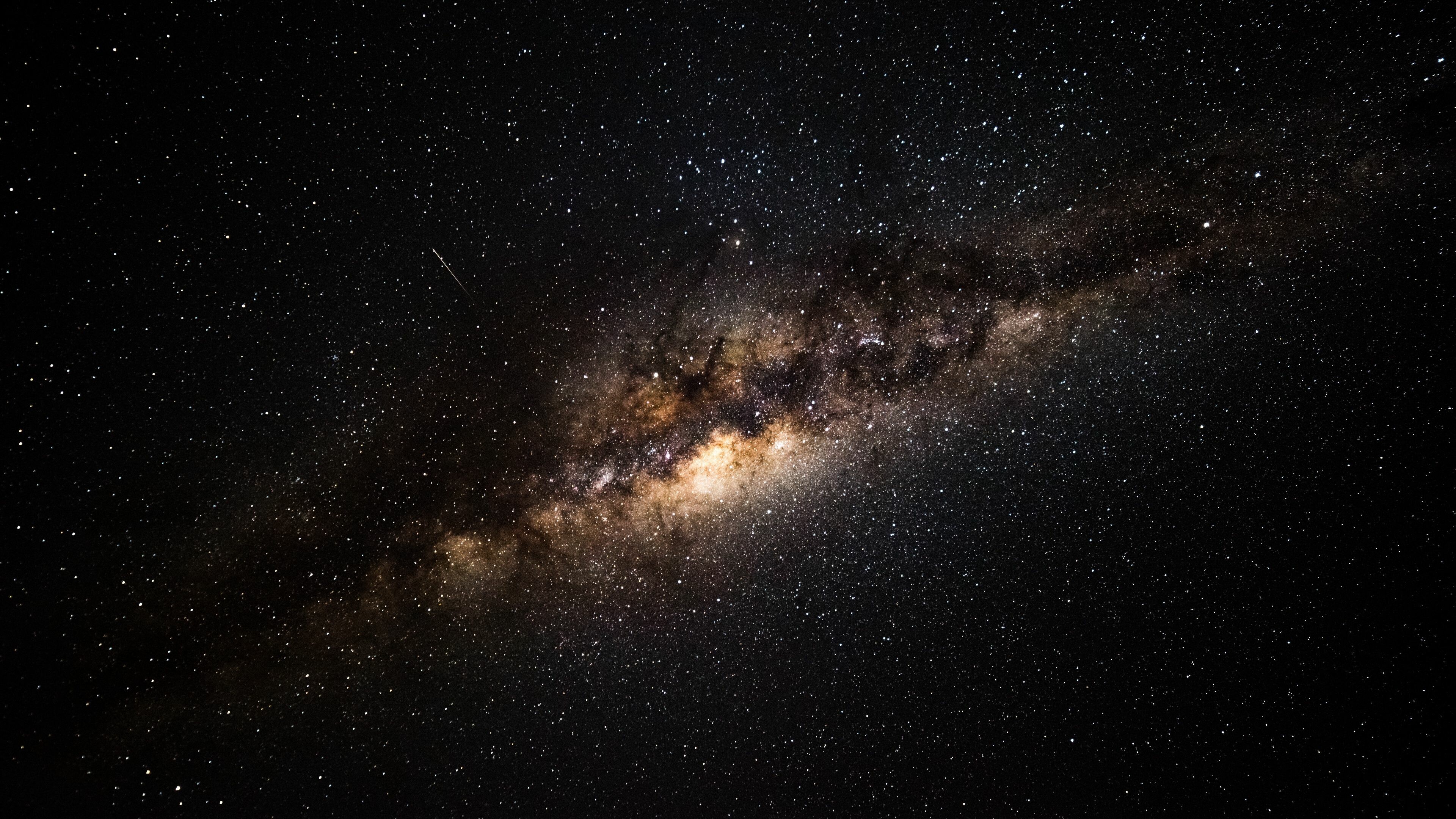 Milky Way: The galaxy that includes our Solar System, Nebula, Universe. 3840x2160 4K Background.