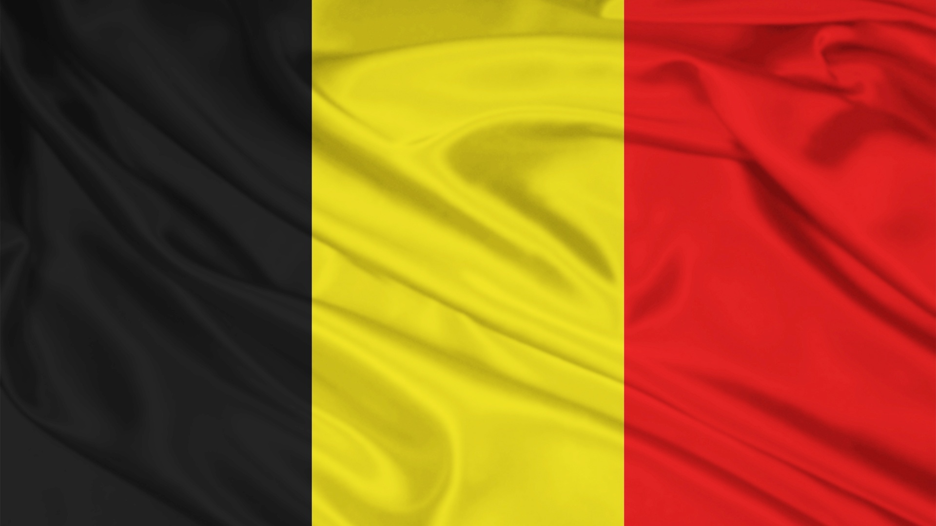 Flag: The national colors of Belgium: black, yellow, and red, Emblem. 1920x1080 Full HD Wallpaper.