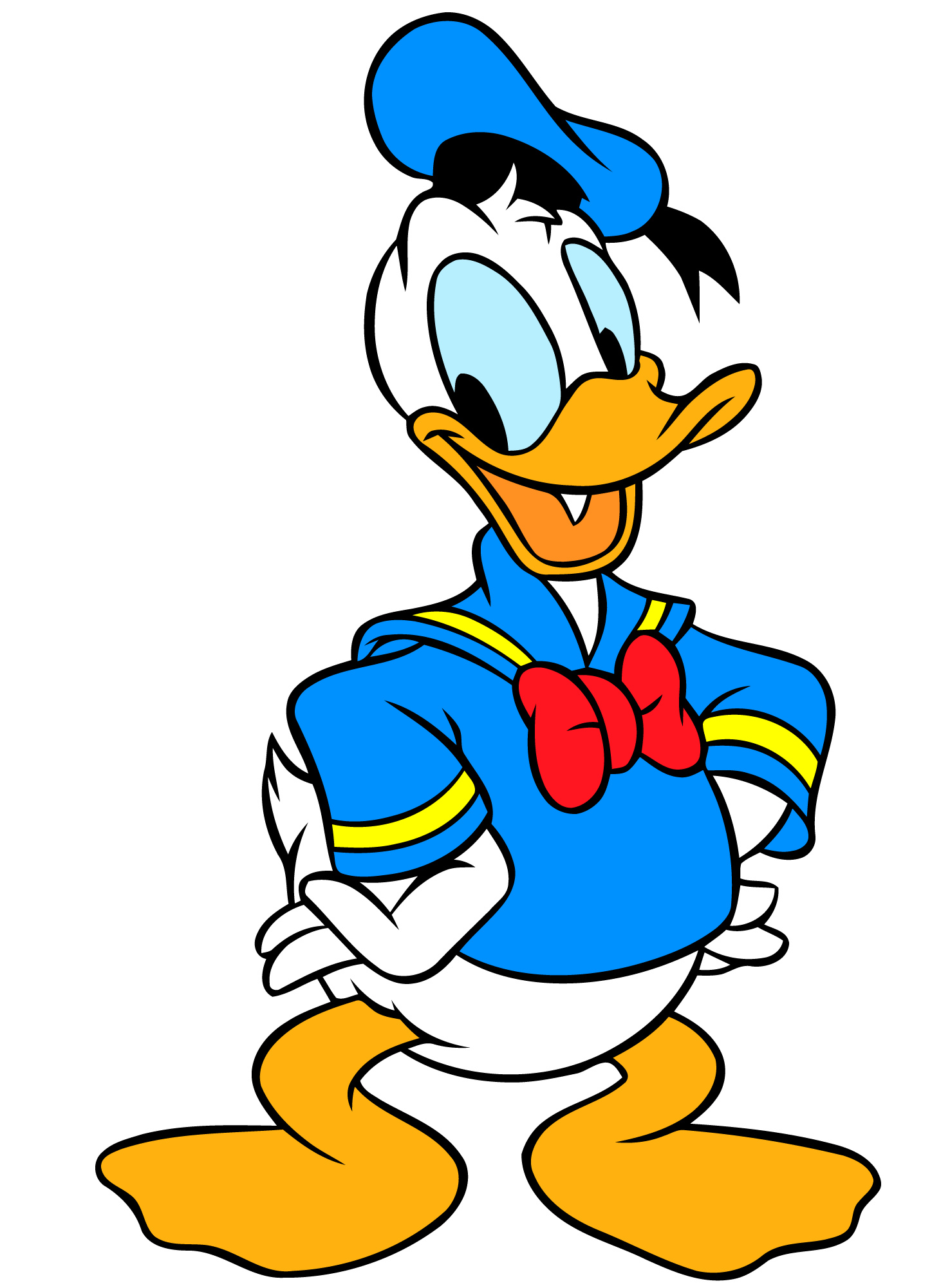 Donald Duck: He typically wears a sailor shirt and cap with a bow tie. 1480x2000 HD Background.