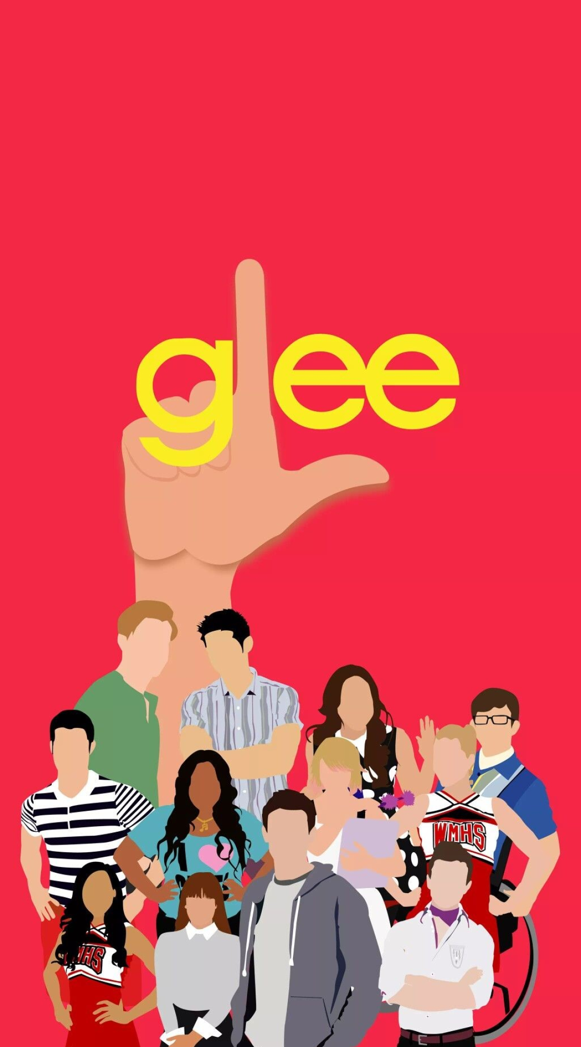 Glee (TV series): A show centered on the travails of a show choir at the fictional William McKinley High School. 1140x2050 HD Background.