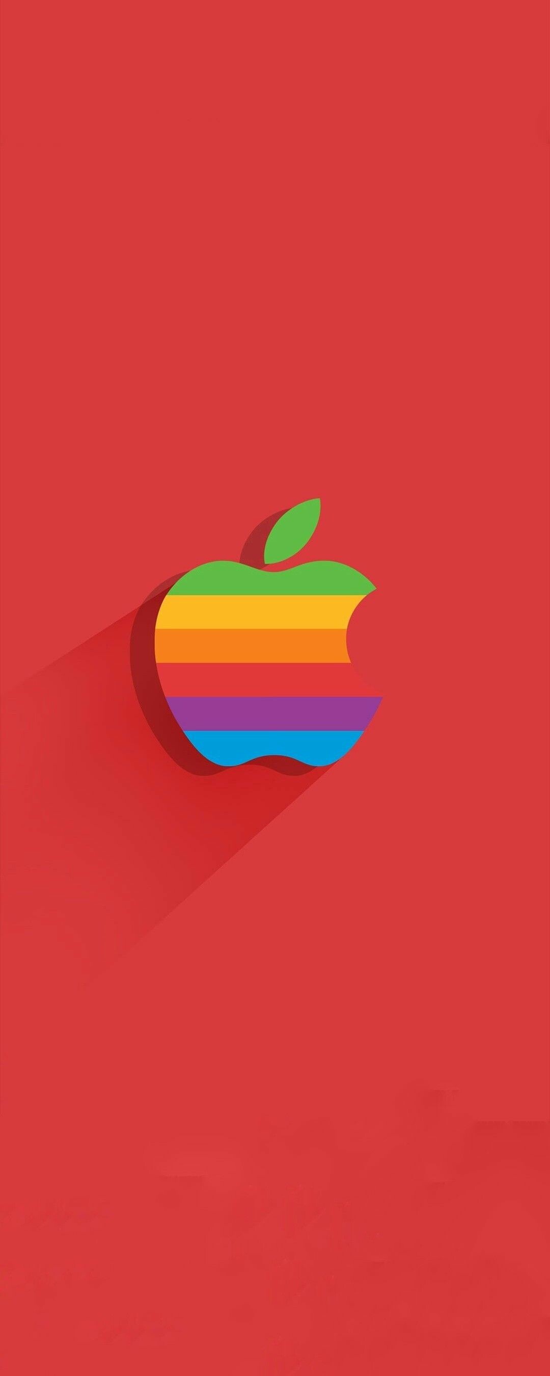 Apple Logo: Ranked as one of the world's most valuable brands, Rainbow logotype, Originated in 1976. 1080x2700 HD Wallpaper.