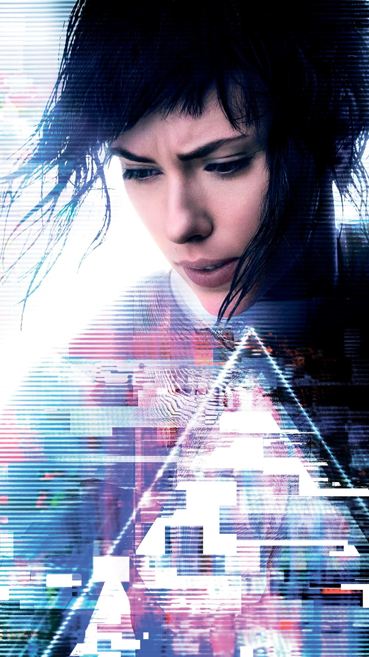 Ghost in the Shell (Movie): Scarlett Johansson in a film in the near future when the line between humans and robots is blurring. 1440x2560 HD Wallpaper.