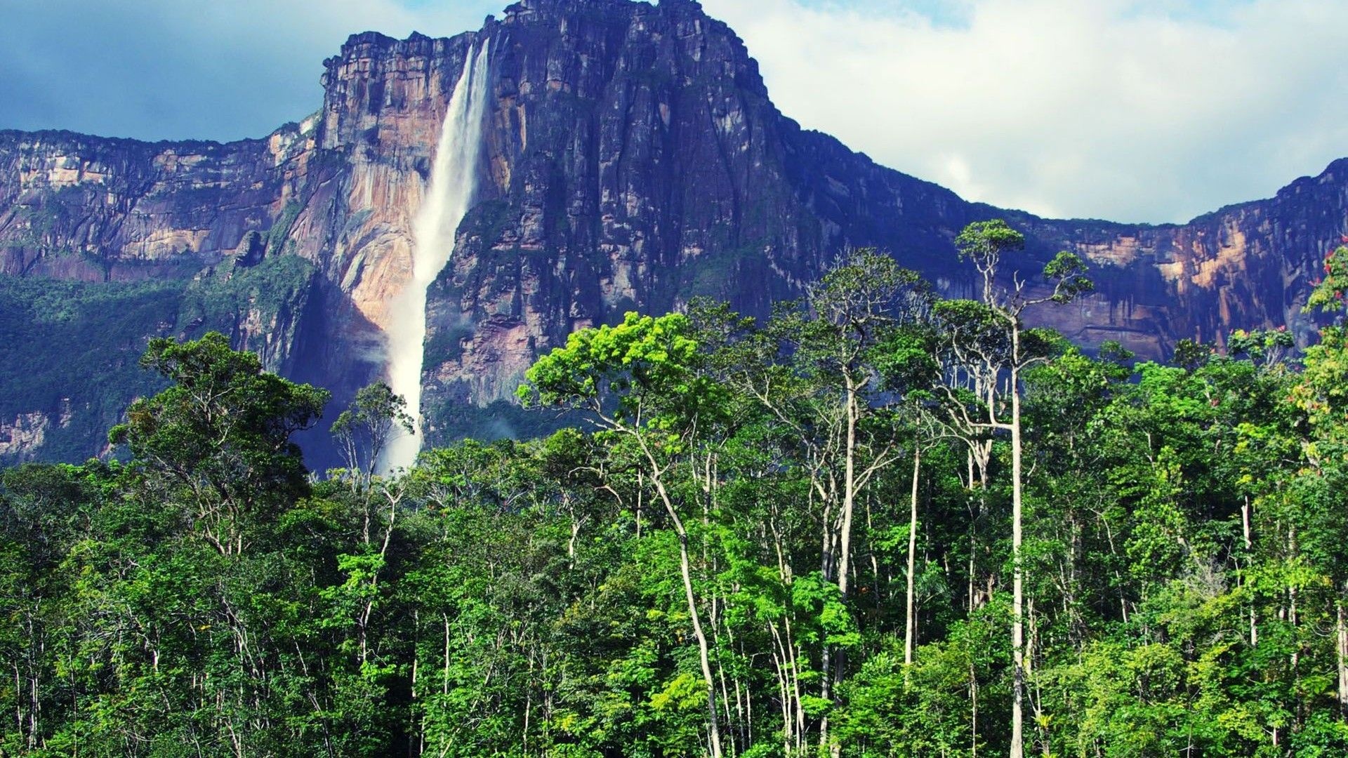 Canaima National Park, Venezuela, Top free backgrounds, Majestic waterfalls, 1920x1080 Full HD Desktop
