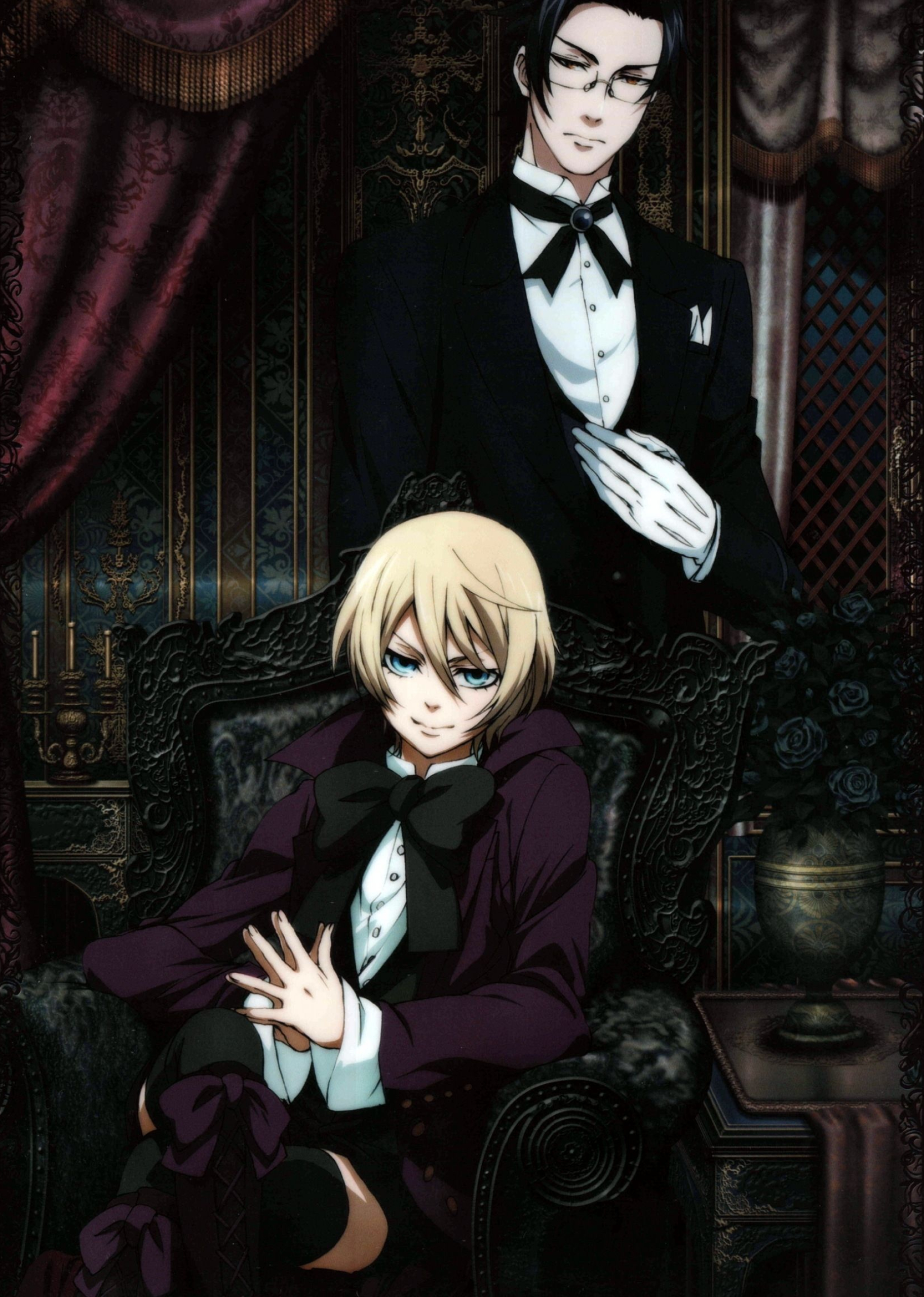 Black Butler Sebastian and Ciel Anime Poster (24 x 36) - Walmart.com