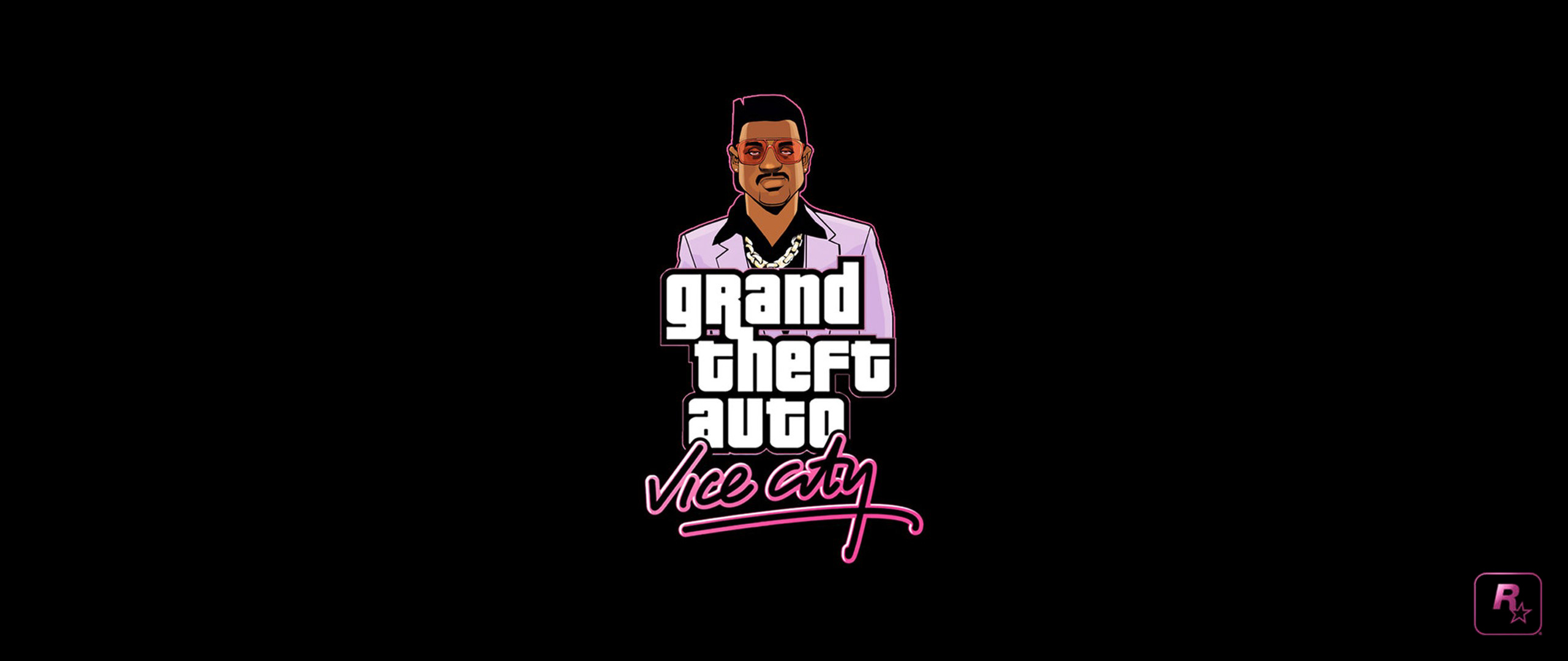 Vice City nostalgia, Wide gaming world, Epic album cover, High-speed action, 2560x1080 Dual Screen Desktop