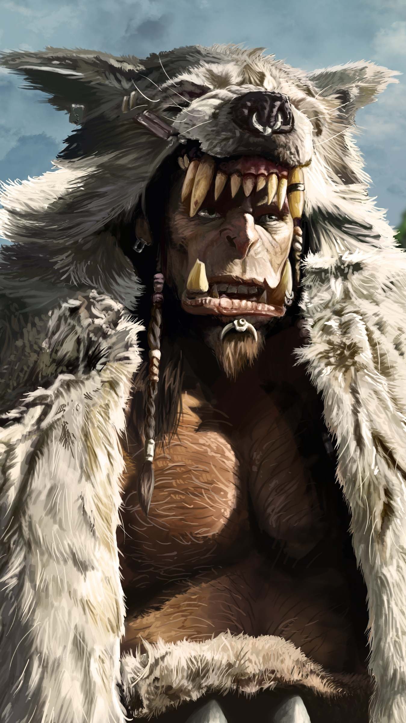 Durotan, Warcraft movie character, iPhone wallpaper, 1350x2400 HD Handy