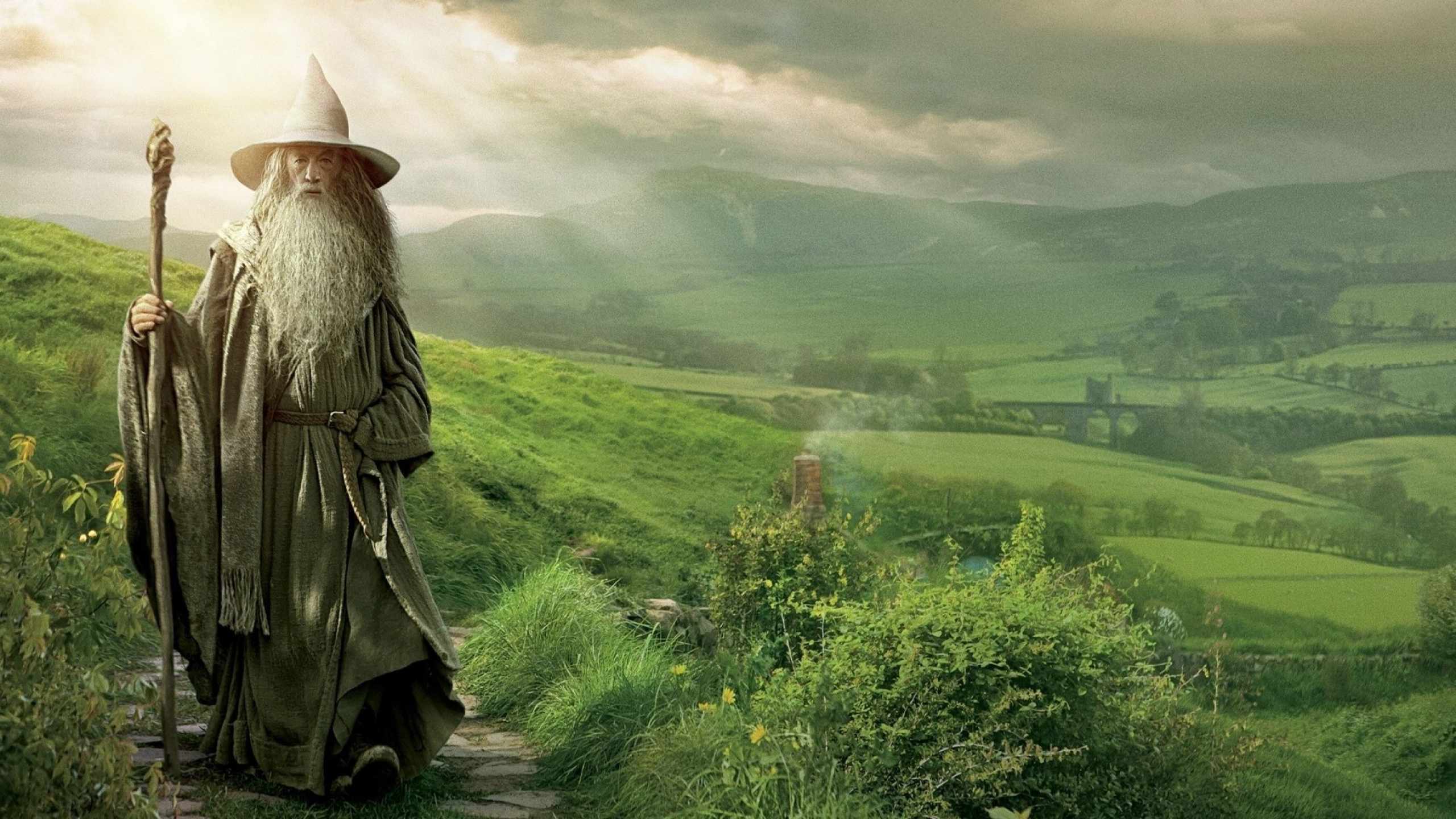 Ian McKellen, Gandalf wallpaper, Lord of the Rings, Fantasy landscapes, 2560x1440 HD Desktop