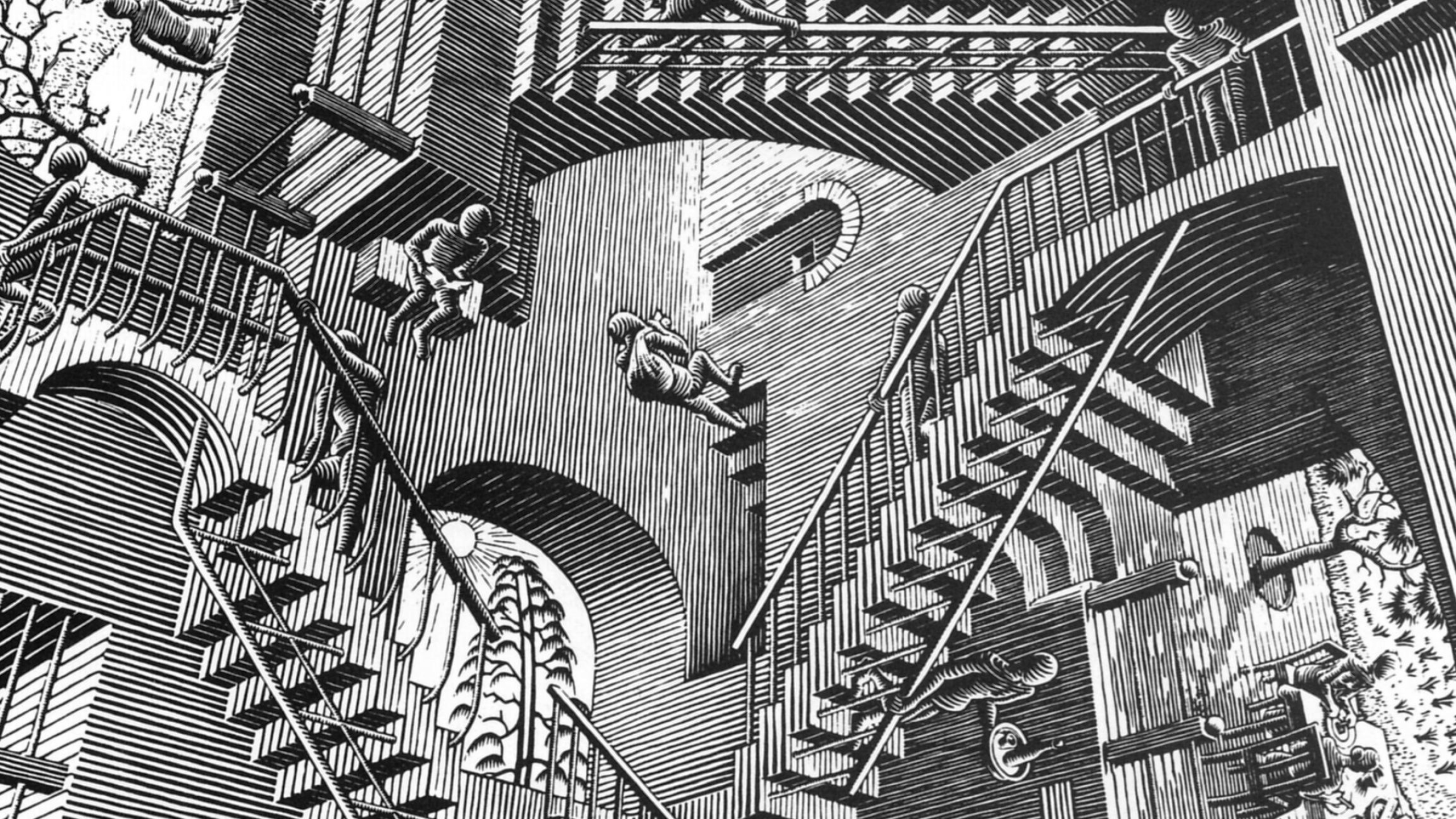 M.C. Escher, Other artist, iPhone wallpaper, Michelle Tremblay, 2560x1440 HD Desktop