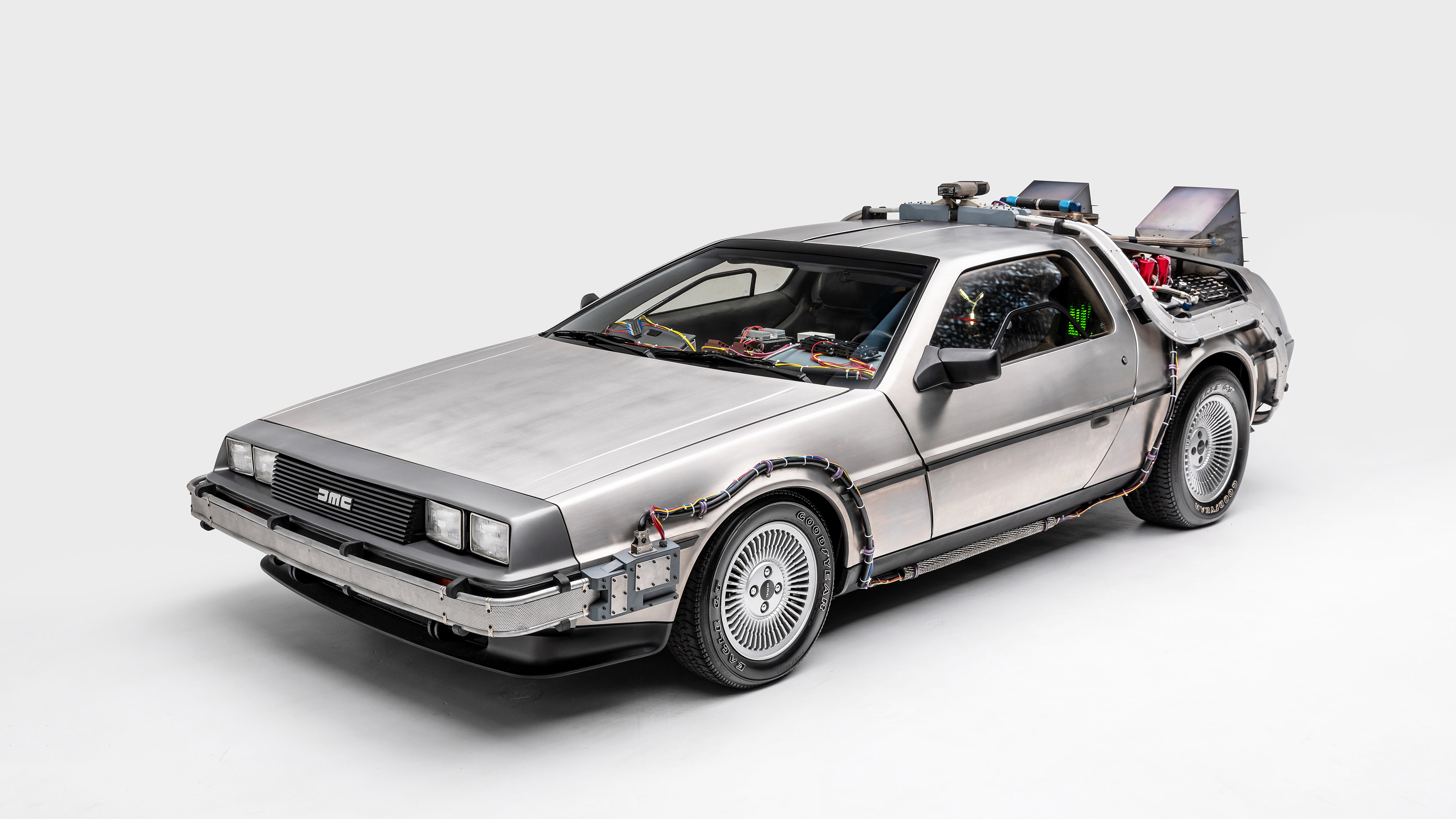 DeLorean DMC-12, Back to the Future, Wallpapers, Time travel, 3840x2160 4K Desktop