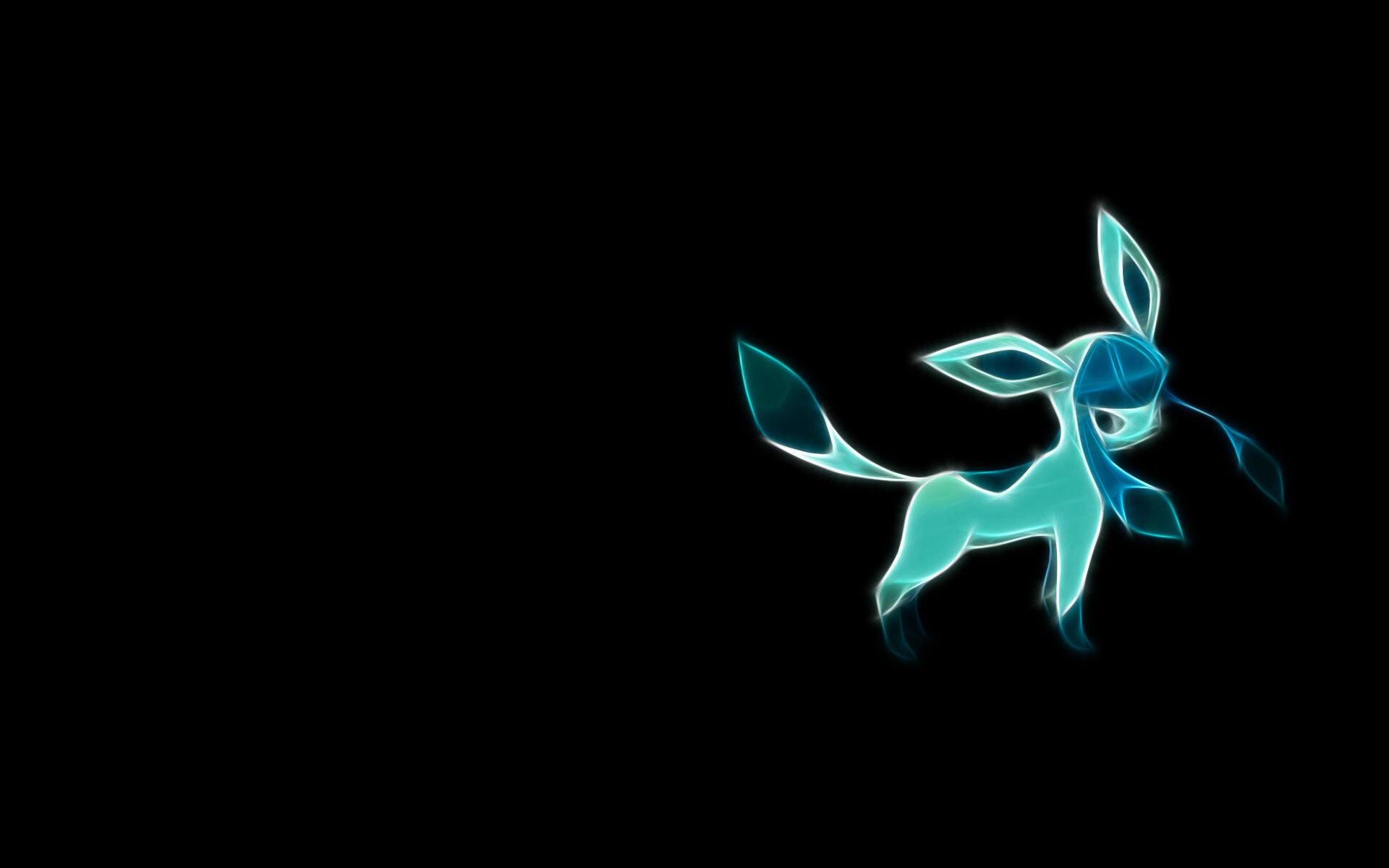 Glaceon: Creature resembling an Arctic animal, A light-blue fur, Icy breath. 1920x1200 HD Wallpaper.