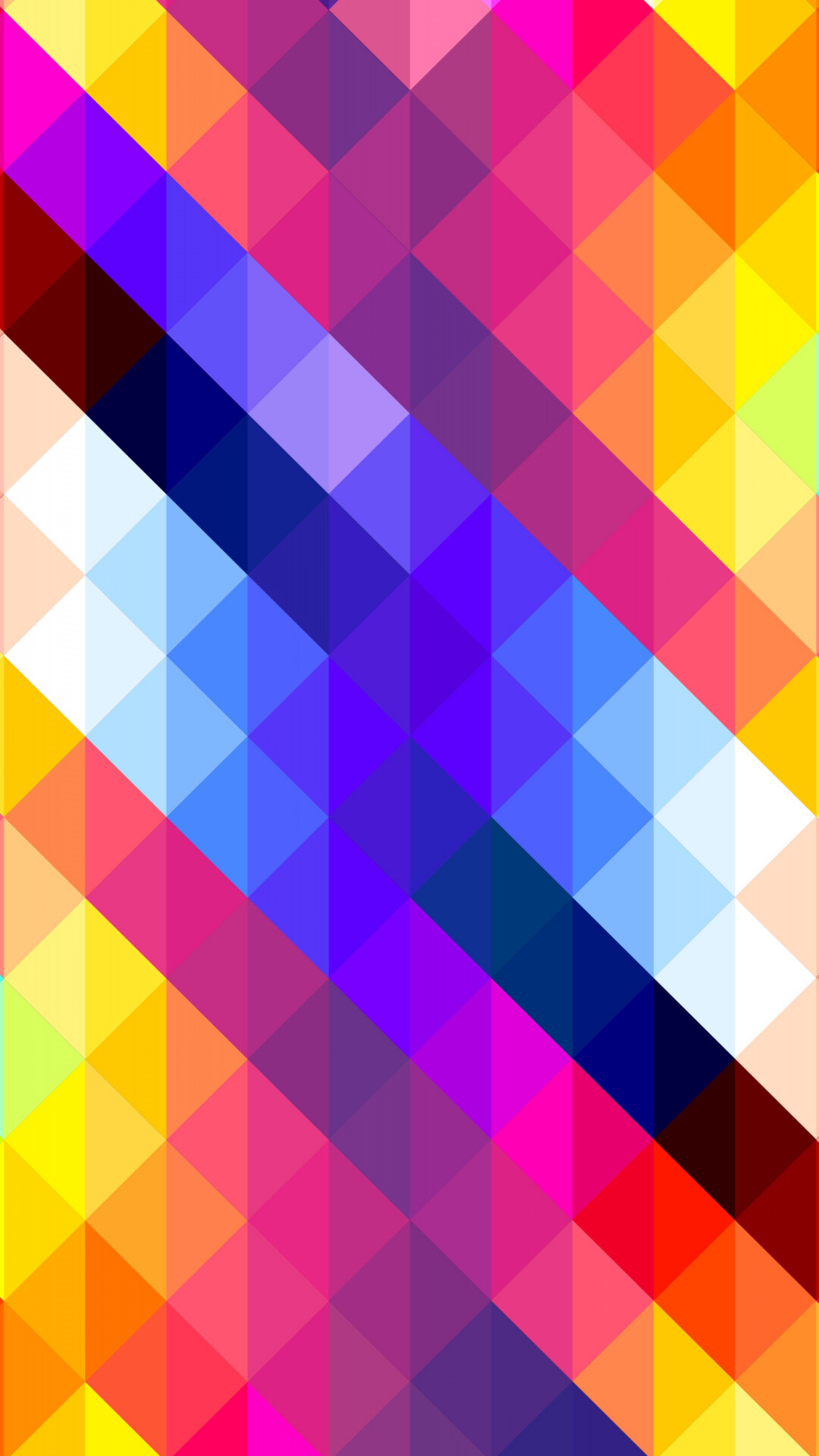 Geometry: Square, Colorful, Abstract, Isosceles triangles. 1080x1920 Full HD Background.