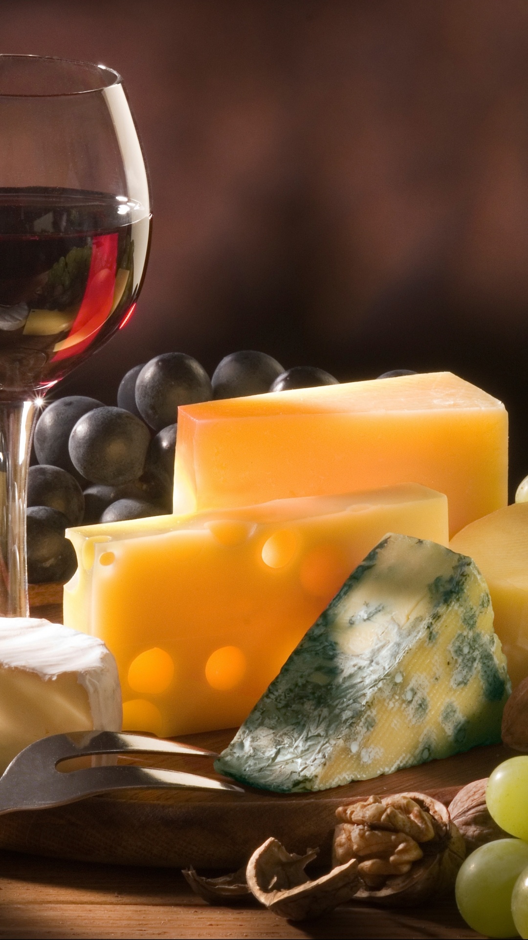 Cheese: Often paired with wine to enhance the flavors of both. 1080x1920 Full HD Wallpaper.