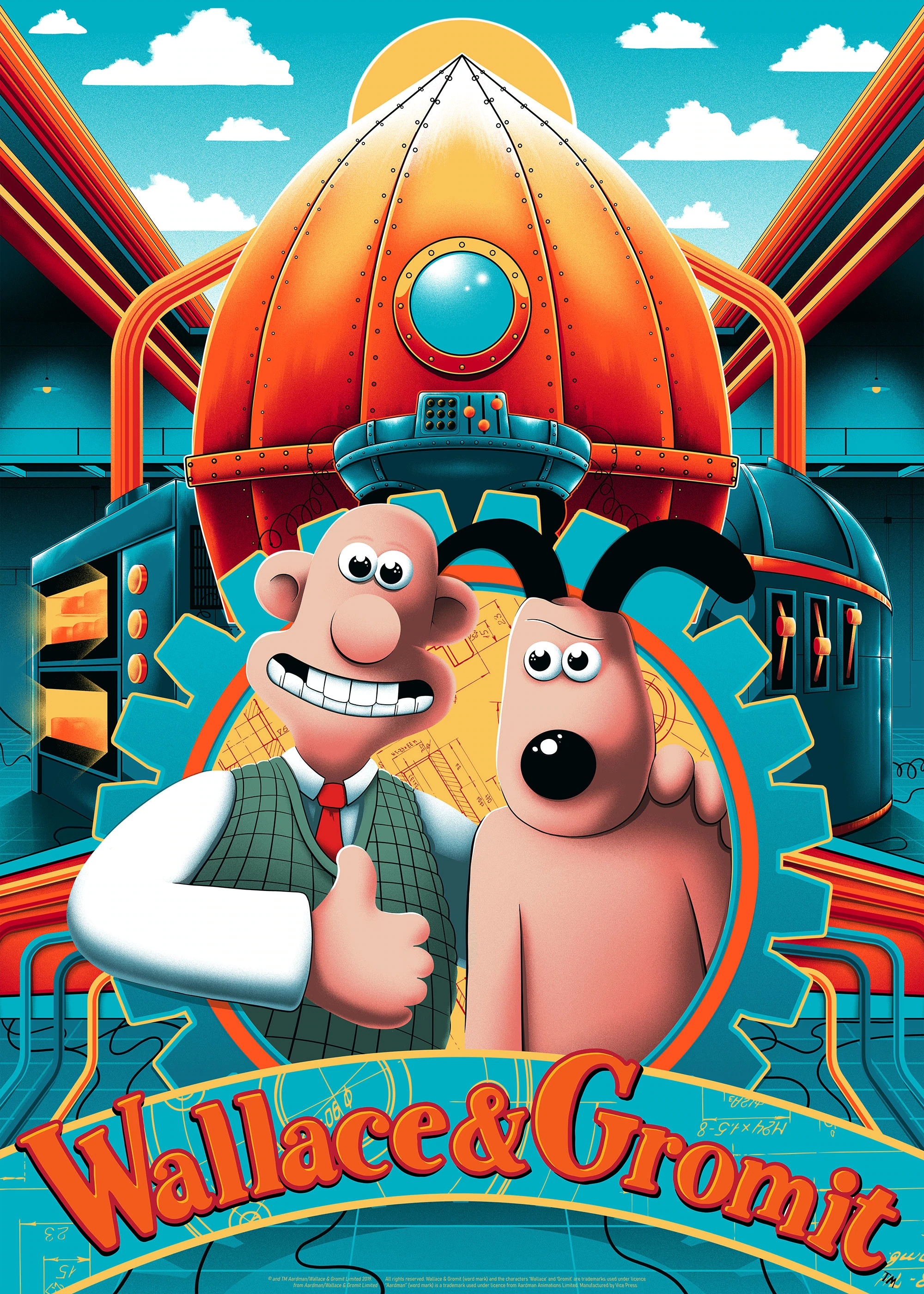 Wallace & Gromit, Cleaner slump, Art prints, Venture, 2000x2800 HD Phone