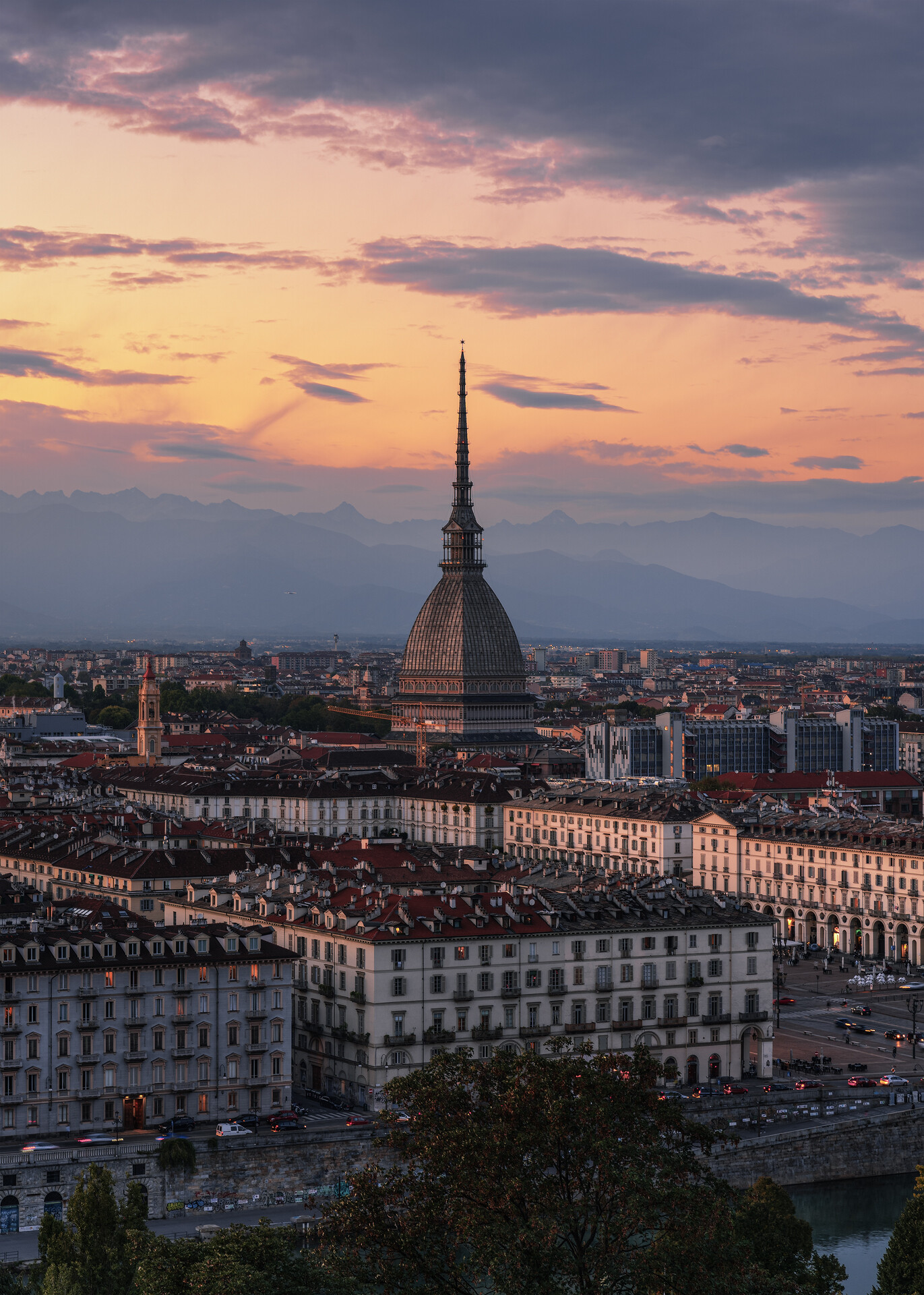Turin: A major European crossroad for industry, commerce, and trade, Italy. 1380x1920 HD Background.