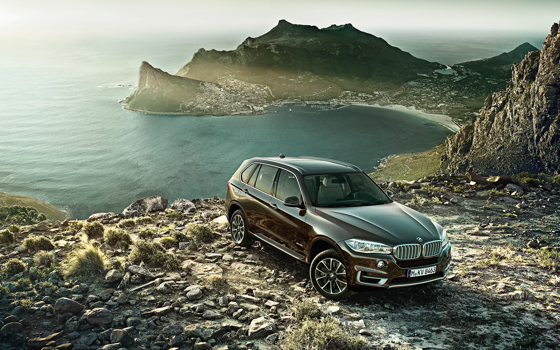 BMW X5, Mountain backdrop, Goodfon wallpapers, Stunning side view, 1920x1200 HD Desktop