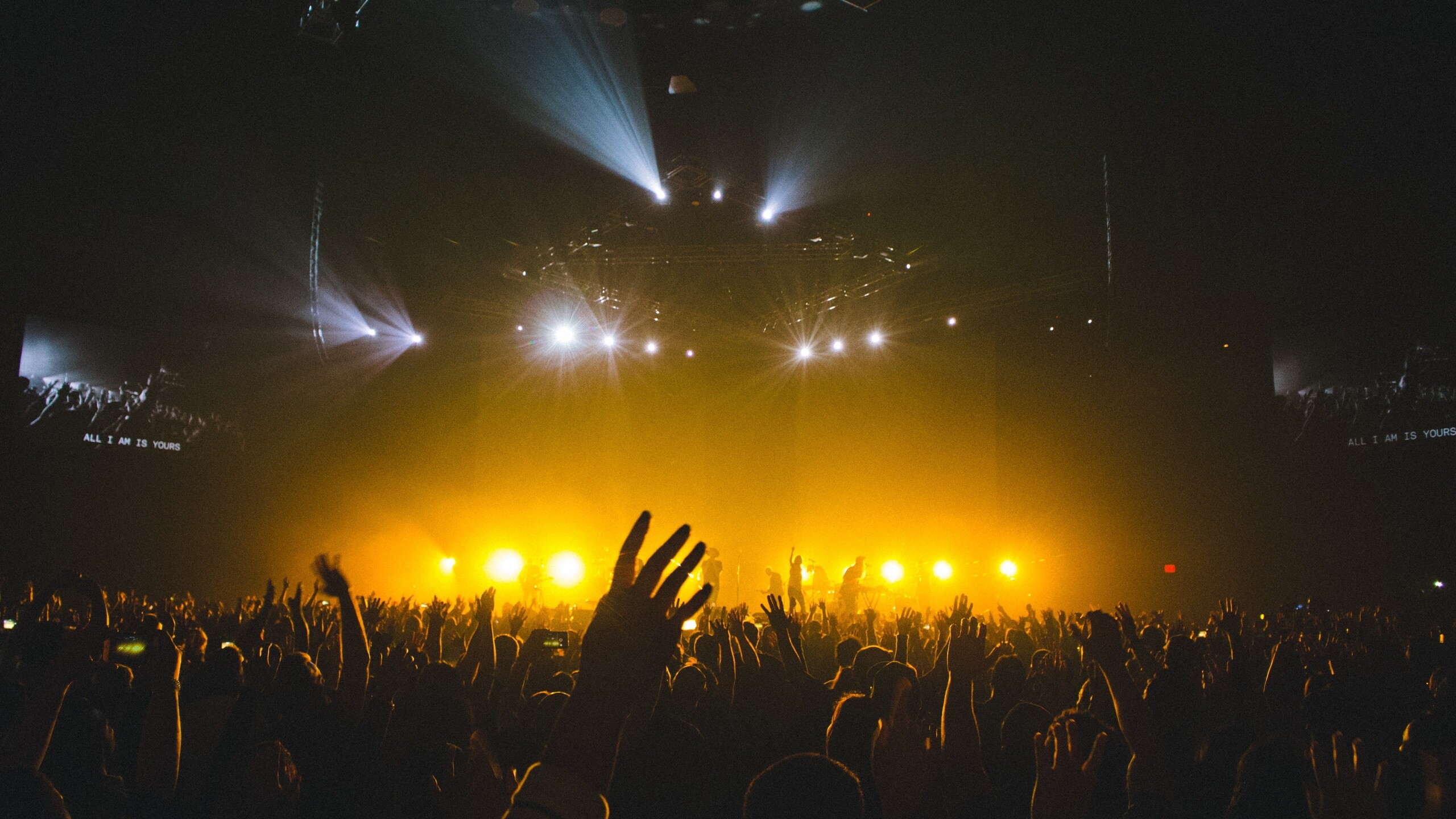 Party: Concert, Show, Crowd, People, Music. 2560x1440 HD Background.