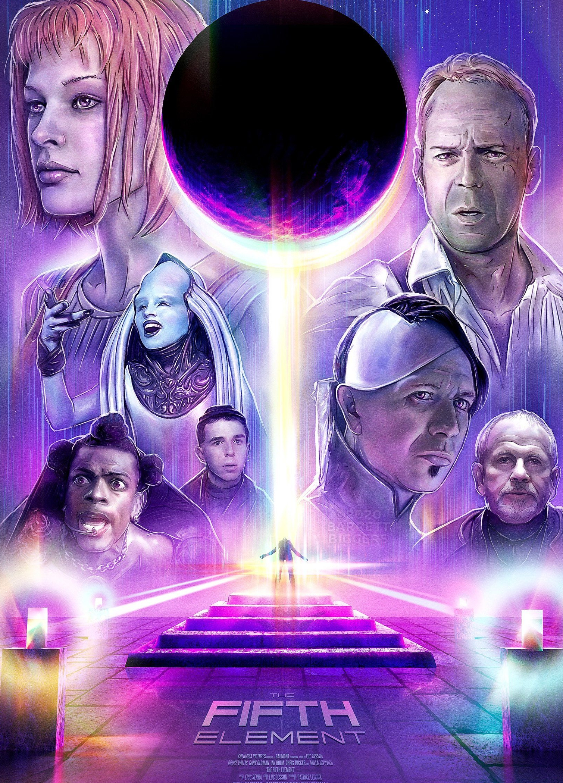 The Fifth Element, Captivating posters, Movie art, Futuristic visuals, 1800x2500 HD Phone