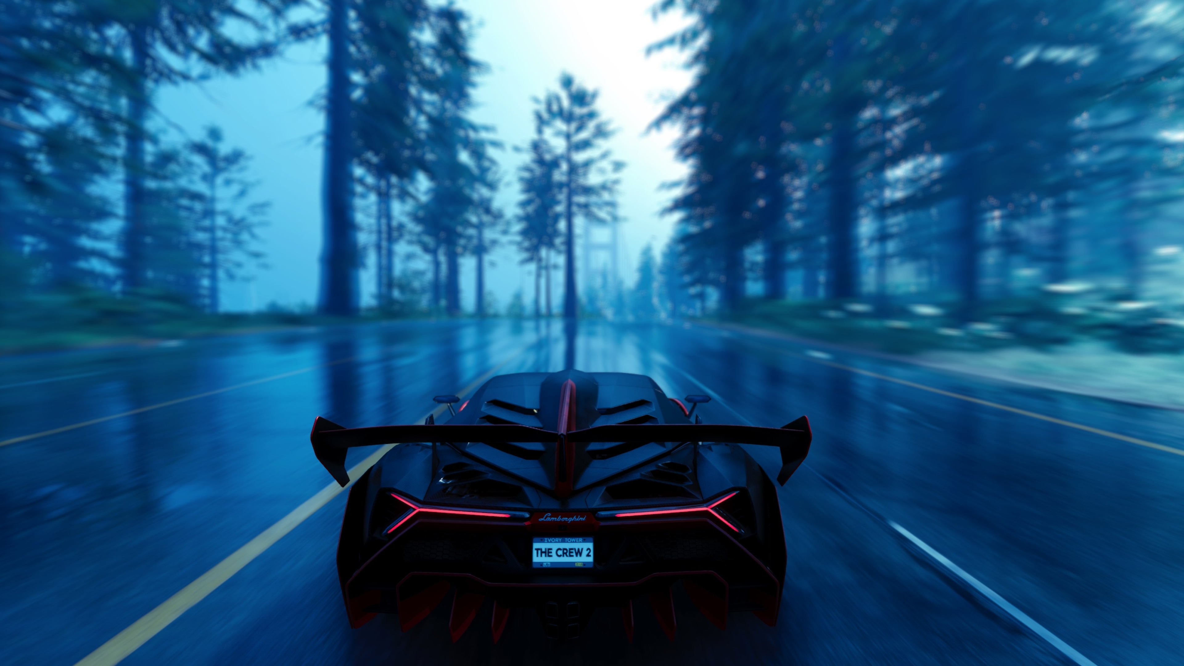 Lamborghini Veneno, The Crew 2, Video game poster, Supercars, 3840x2160 4K Desktop