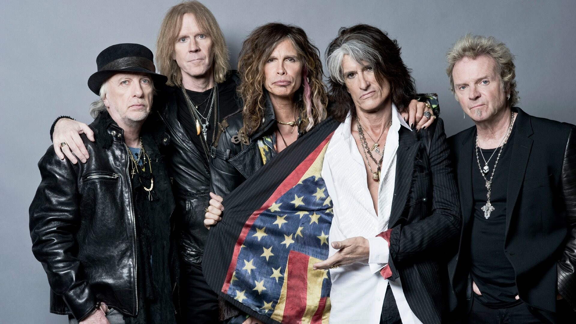 Aerosmith: The thirteenth studio album, Just Push Play, was released on March 6, 2001. 1920x1080 Full HD Background.