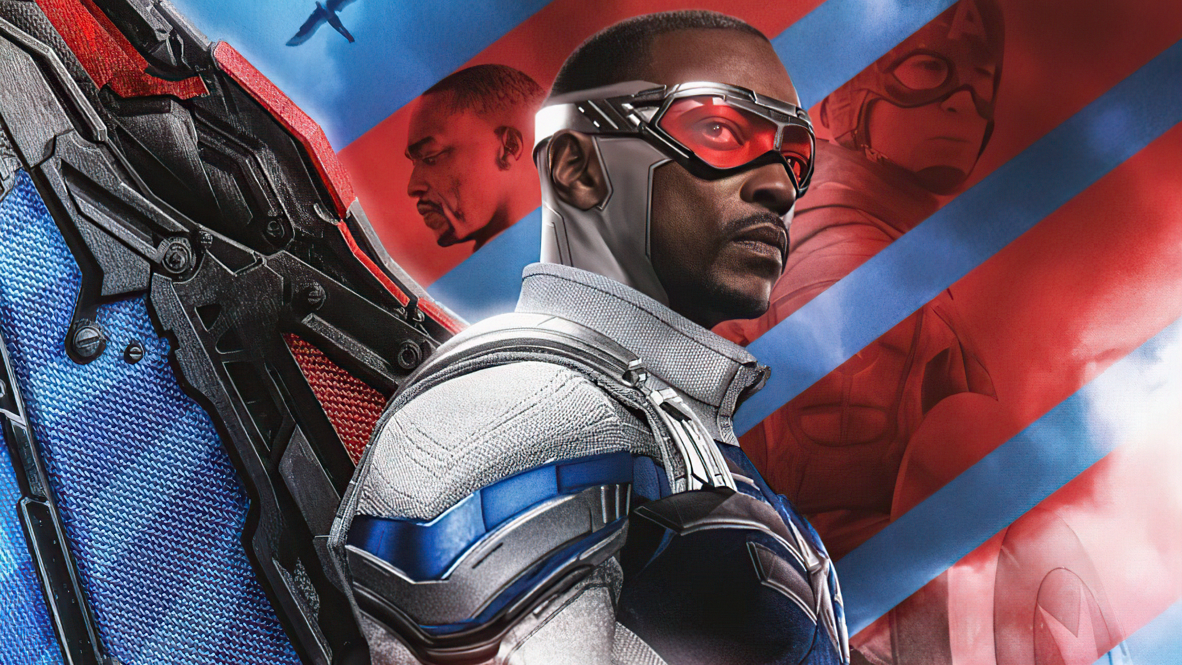 Anthony Mackie, Falcon and the Winter Soldier, TV Shows, 3840x2160 4K Desktop