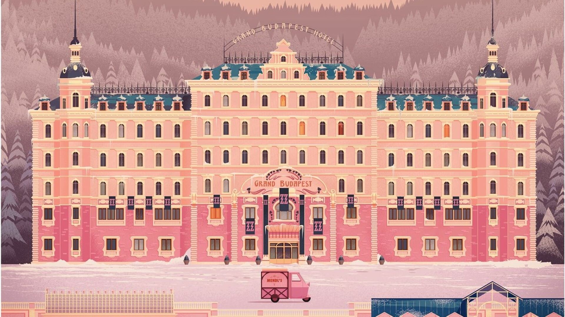 The Grand Budapest Hotel, Wes Anderson film, Music of the film, Memorable soundtrack, 1920x1080 Full HD Desktop