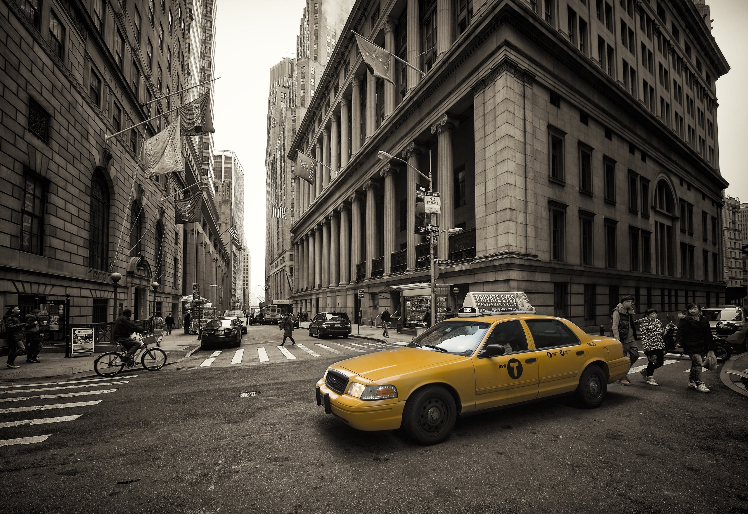 Taxi: Taxicabs, Operated by private companies, Cityscape, NYC. 2560x1760 HD Wallpaper.