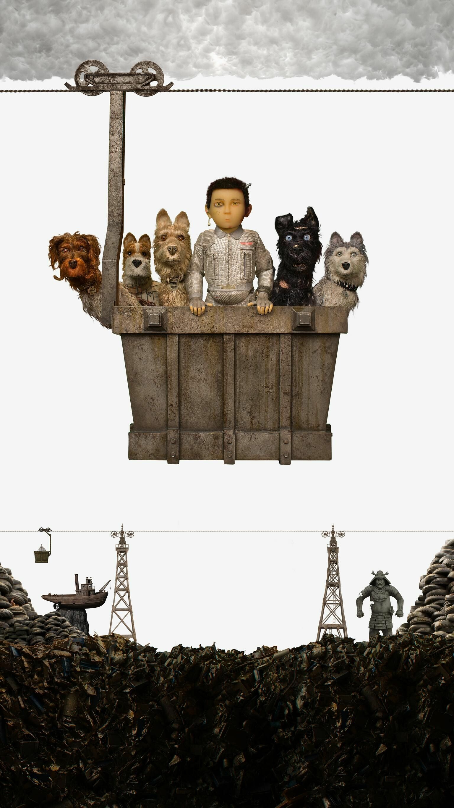Isle of Dogs: Atari sets out to find his missing dog Spots, Directed by Wes Anderson. 1540x2740 HD Wallpaper.