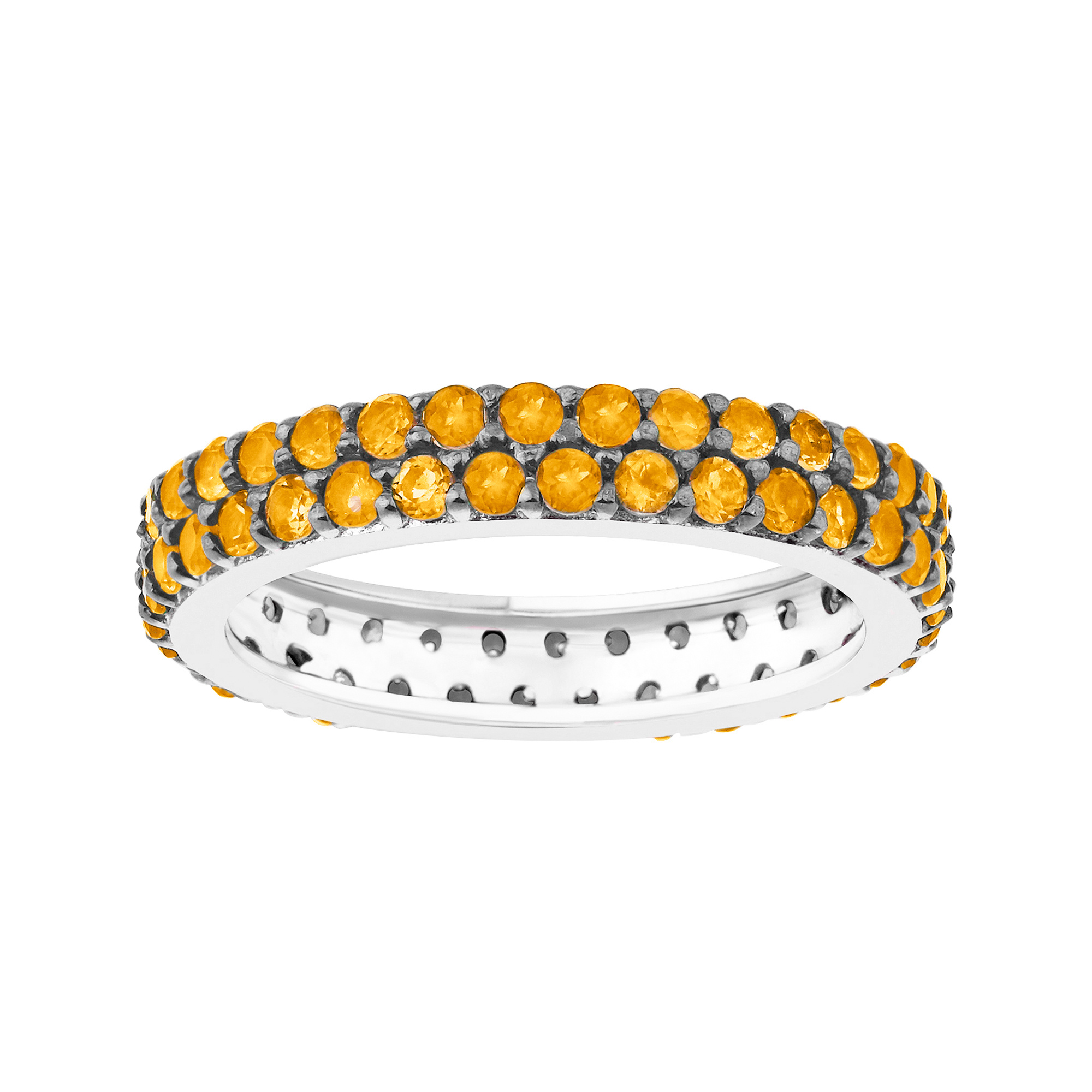 Citrine, Sterling silver, Natural citrine, Eternity band, 2000x2000 HD Phone