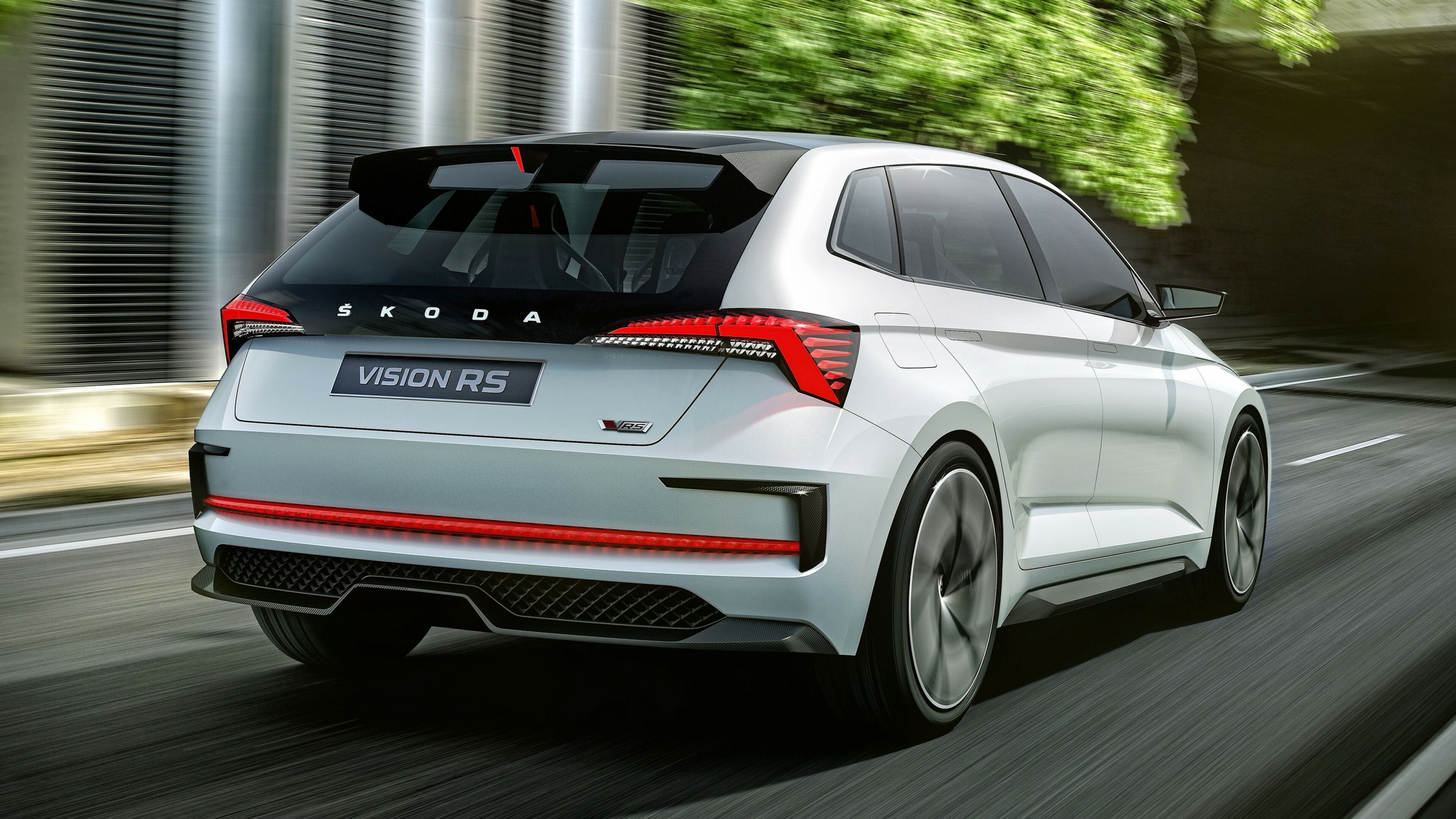 Skoda: Vision RS, Electric cars, A plug-in hybrid drive. 3840x2160 4K Background.